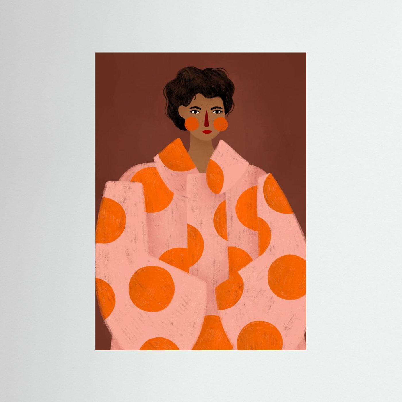 Woman With Orange Dots by Bea Müller