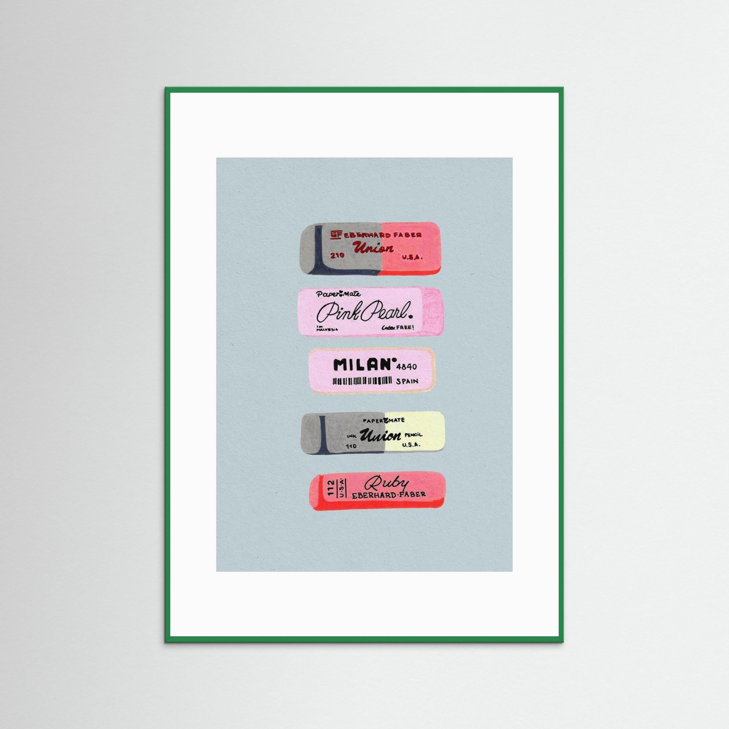 Erasers Art Print by Studio Mandariini