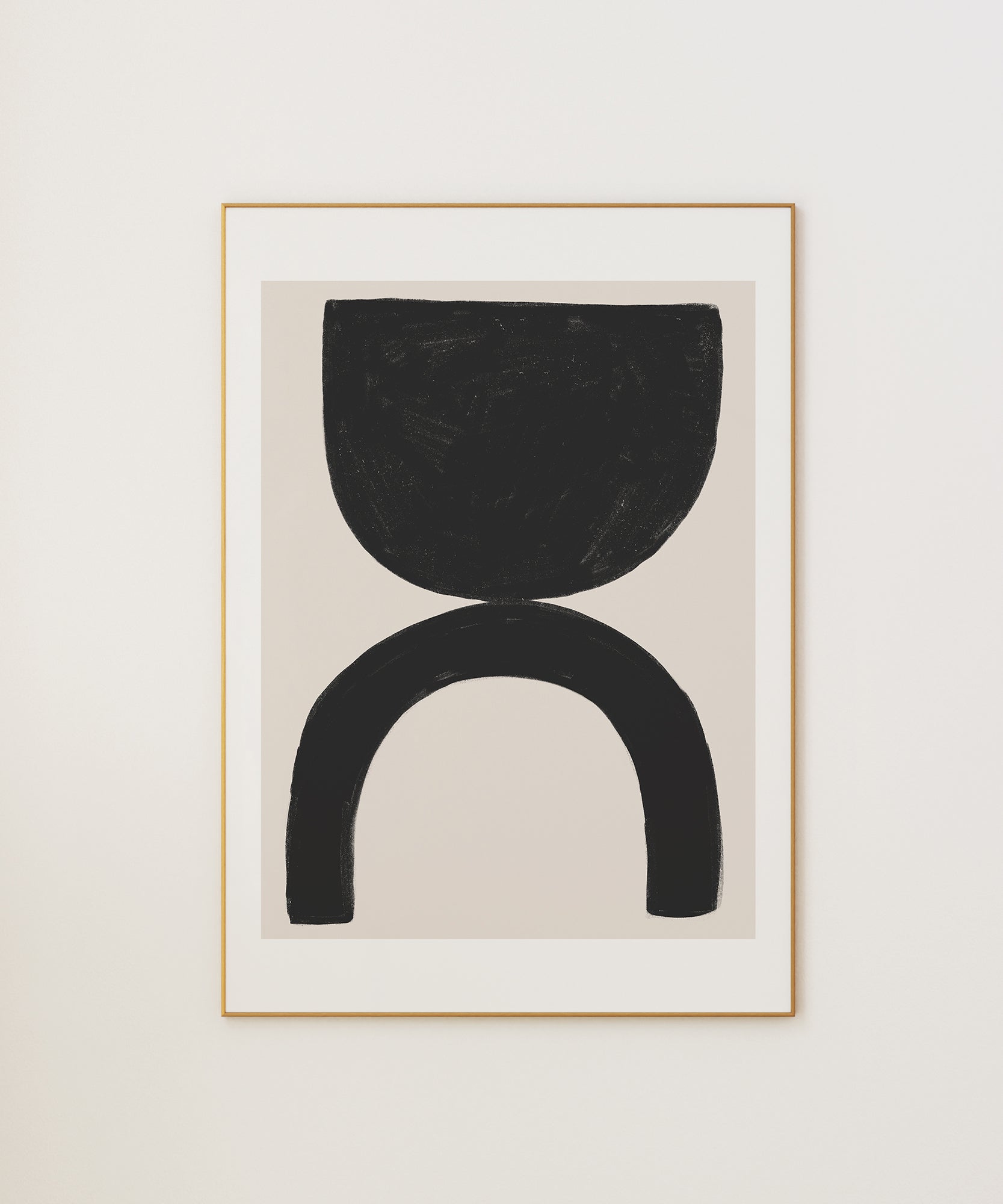 Abstract 'The Balance' geometric design, minimalist prints for a harmonious modern living room aesthetic.