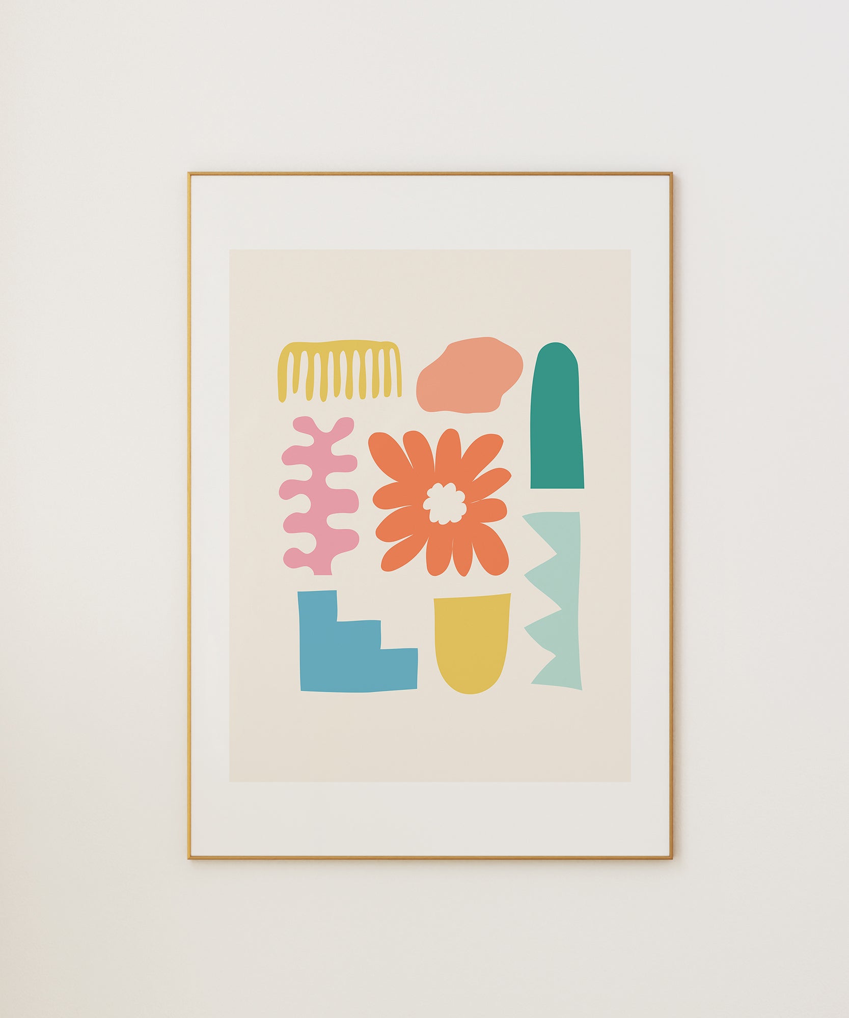 Dynamic 'Colorful Collage v2' abstract design, aesthetic canvas-style print for modern interiors.