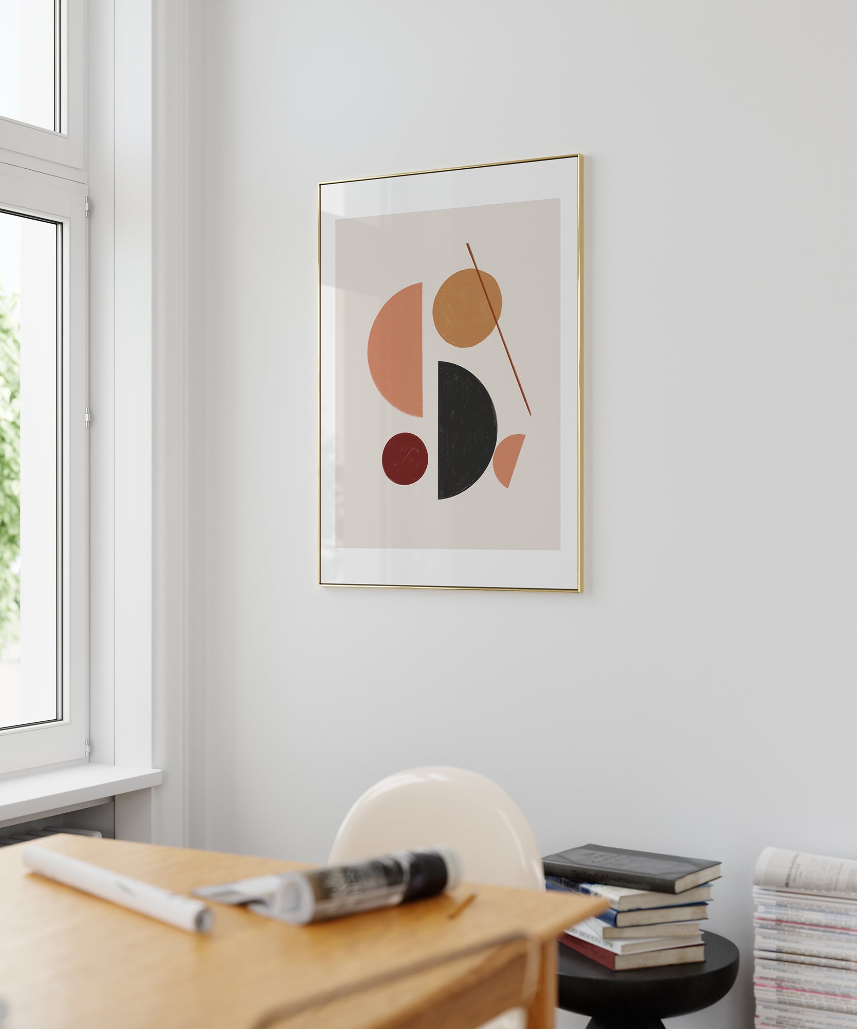 Abstract 'Mystic Muse' bohemian-inspired art, modern wall art for a unique aesthetic.