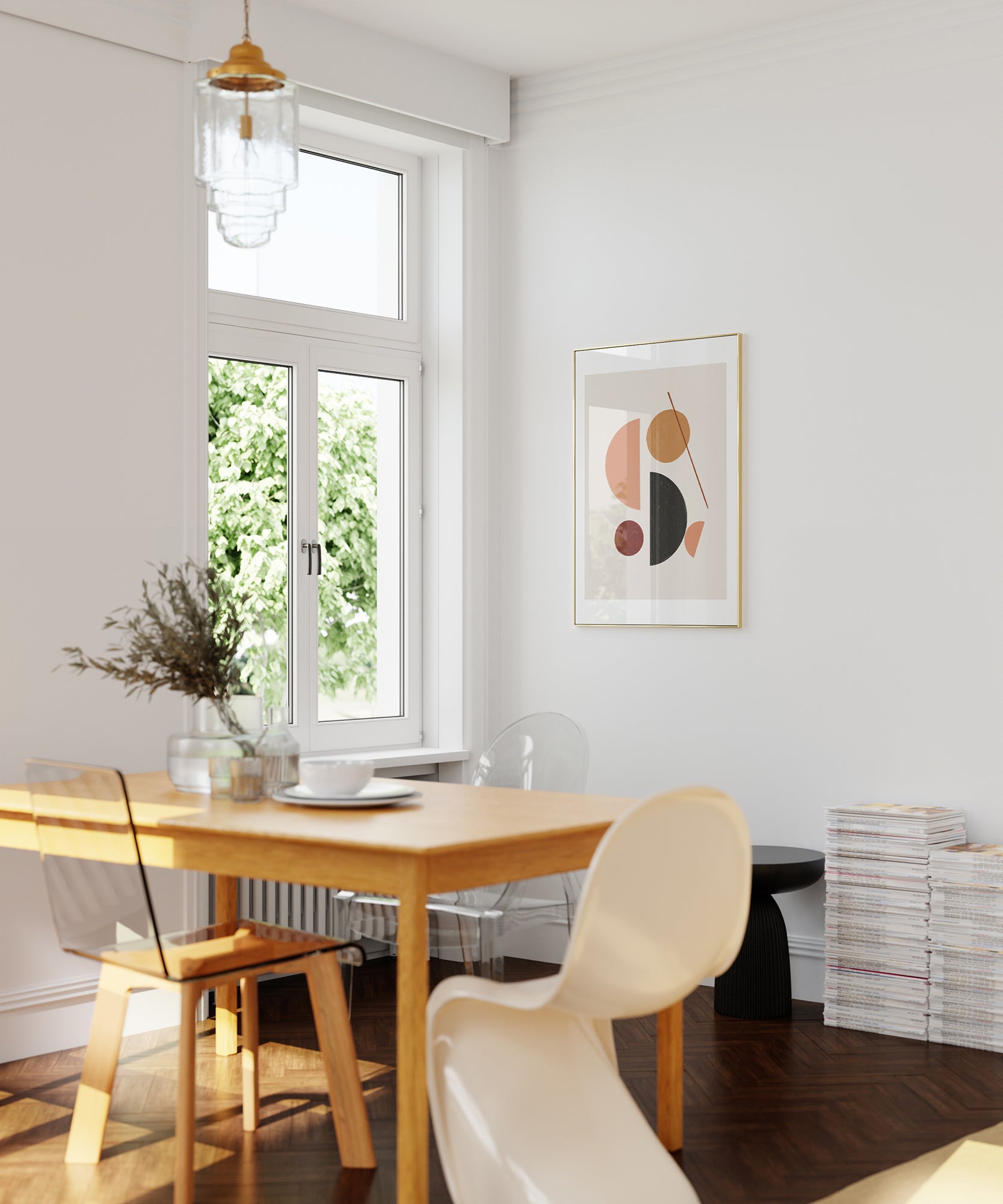 Abstract 'Mystic Muse' bohemian-inspired art, modern wall art for a unique aesthetic.