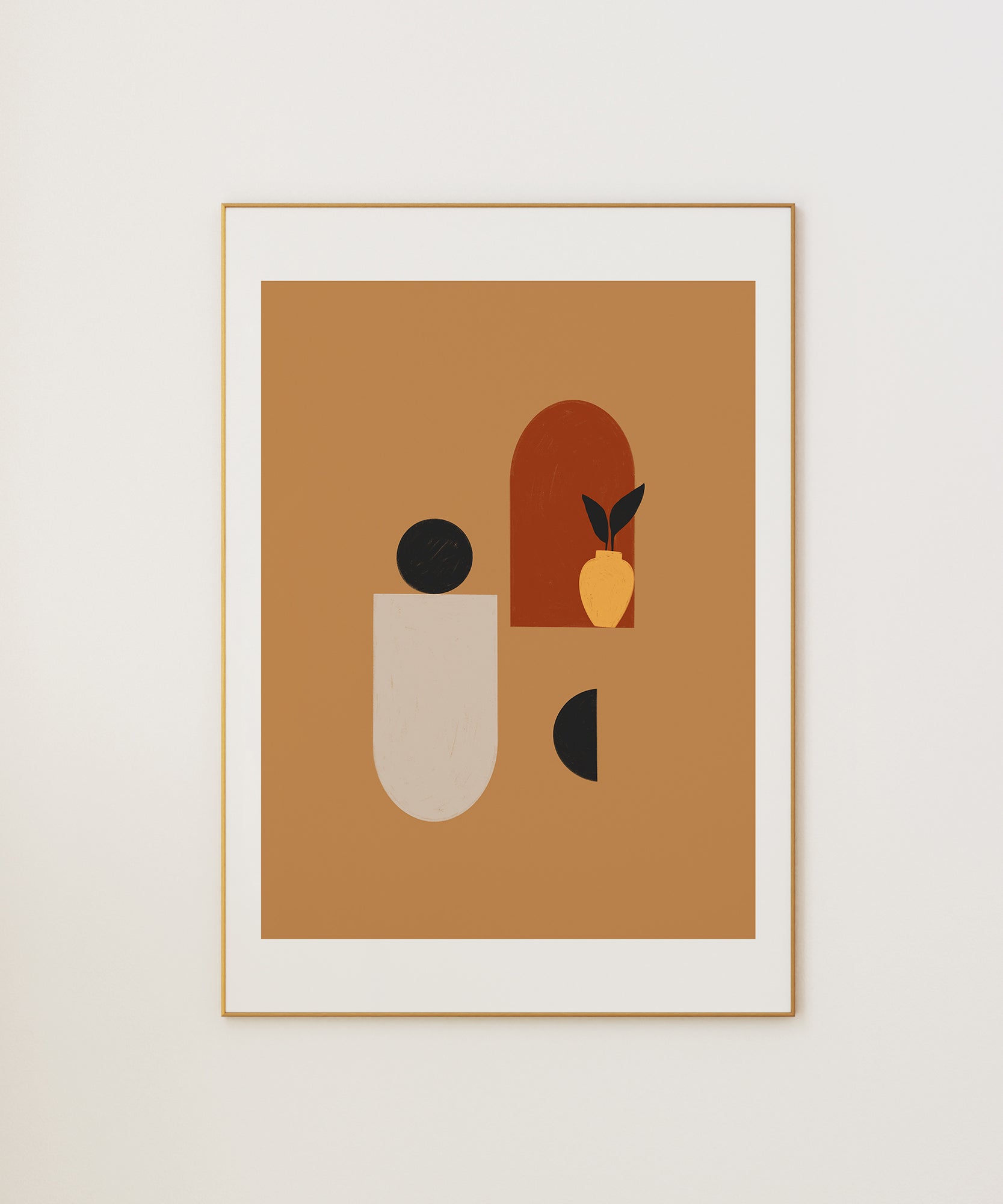 Abstract 'Spirit Oasis' bohemian design, minimalist prints for a versatile aesthetic wall art.