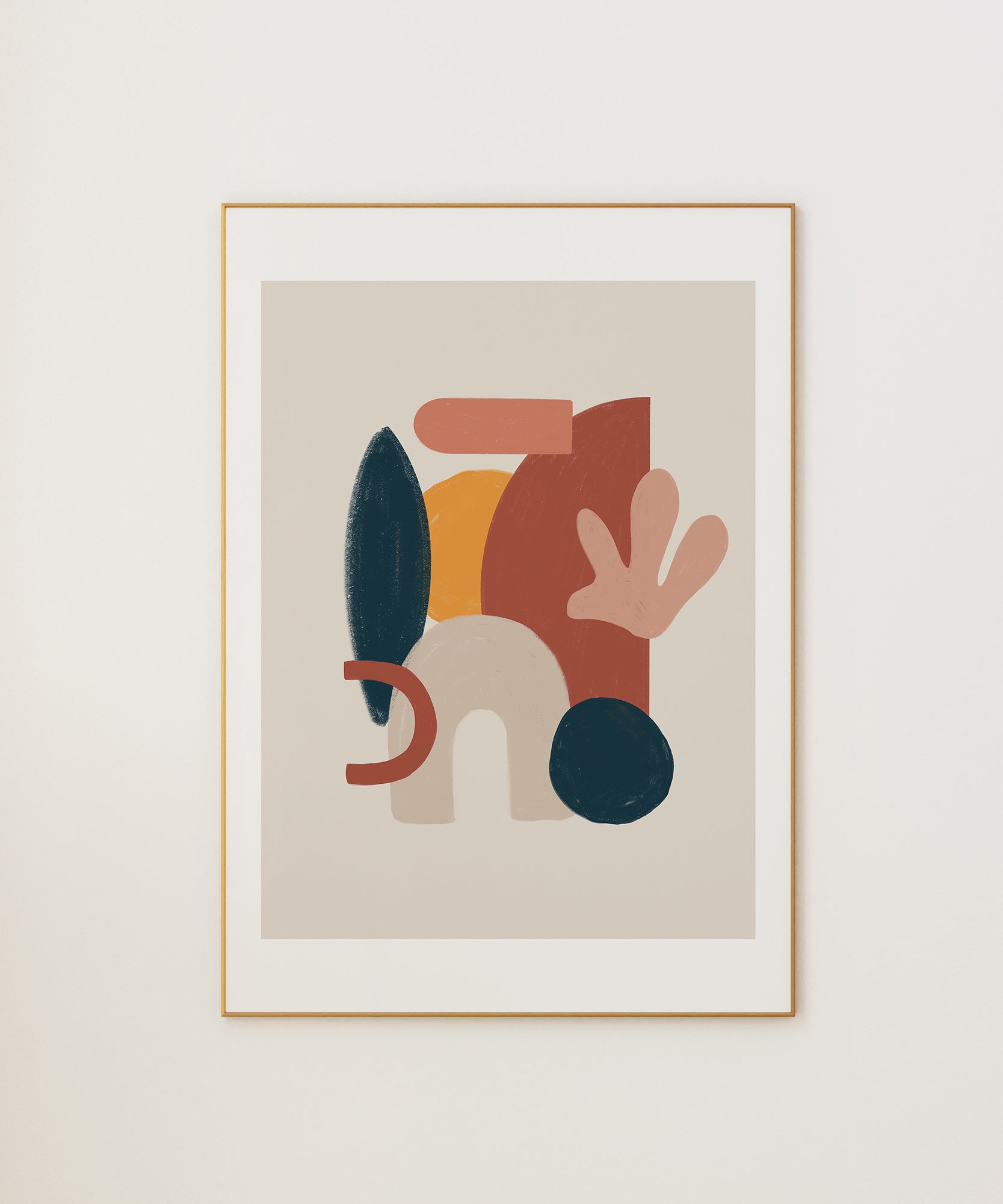 Abstract 'Dreamlandia' boho style print, minimalist wall art for a characterful aesthetic.