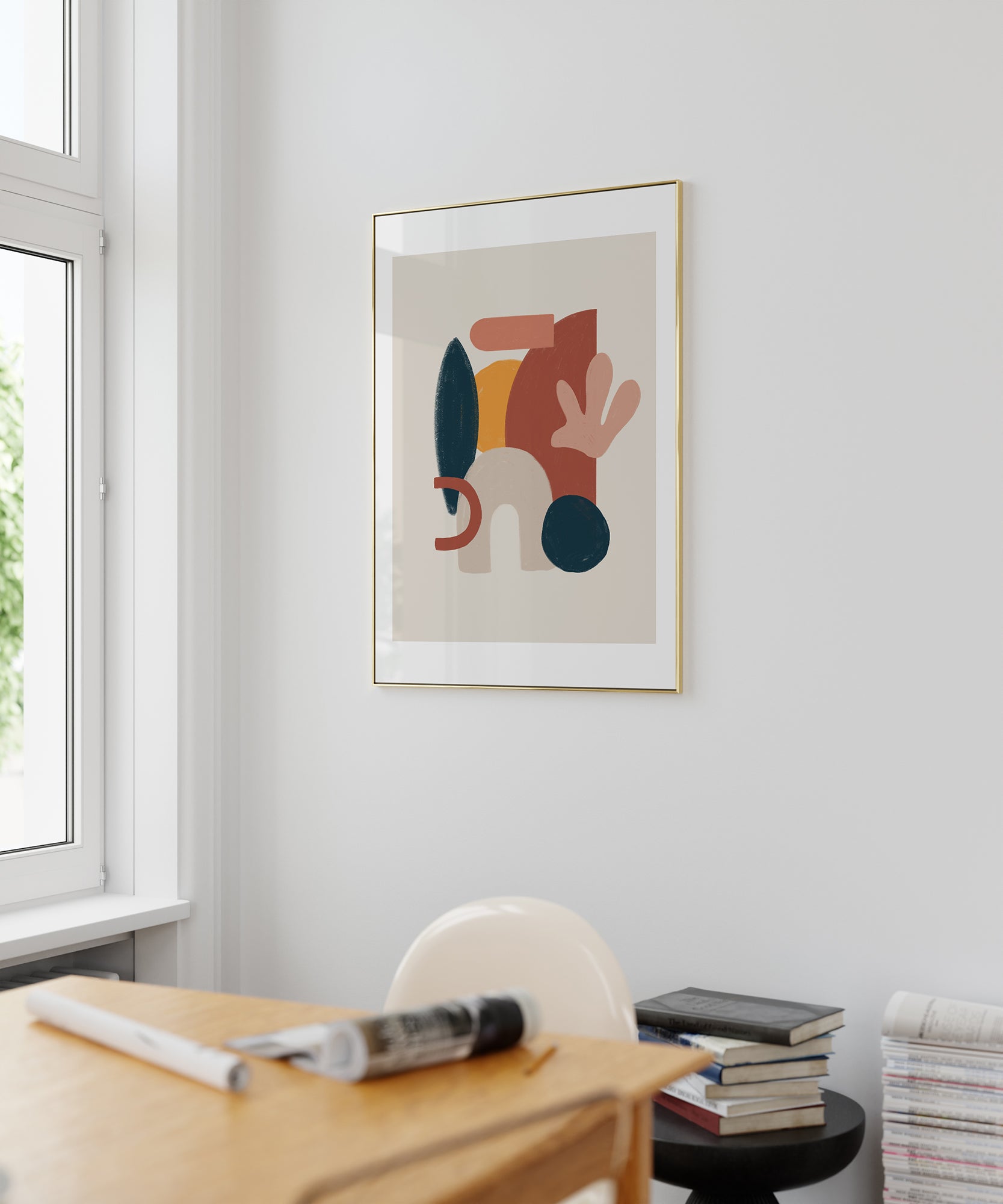 Abstract 'Dreamlandia' boho style print, minimalist wall art for a characterful aesthetic.