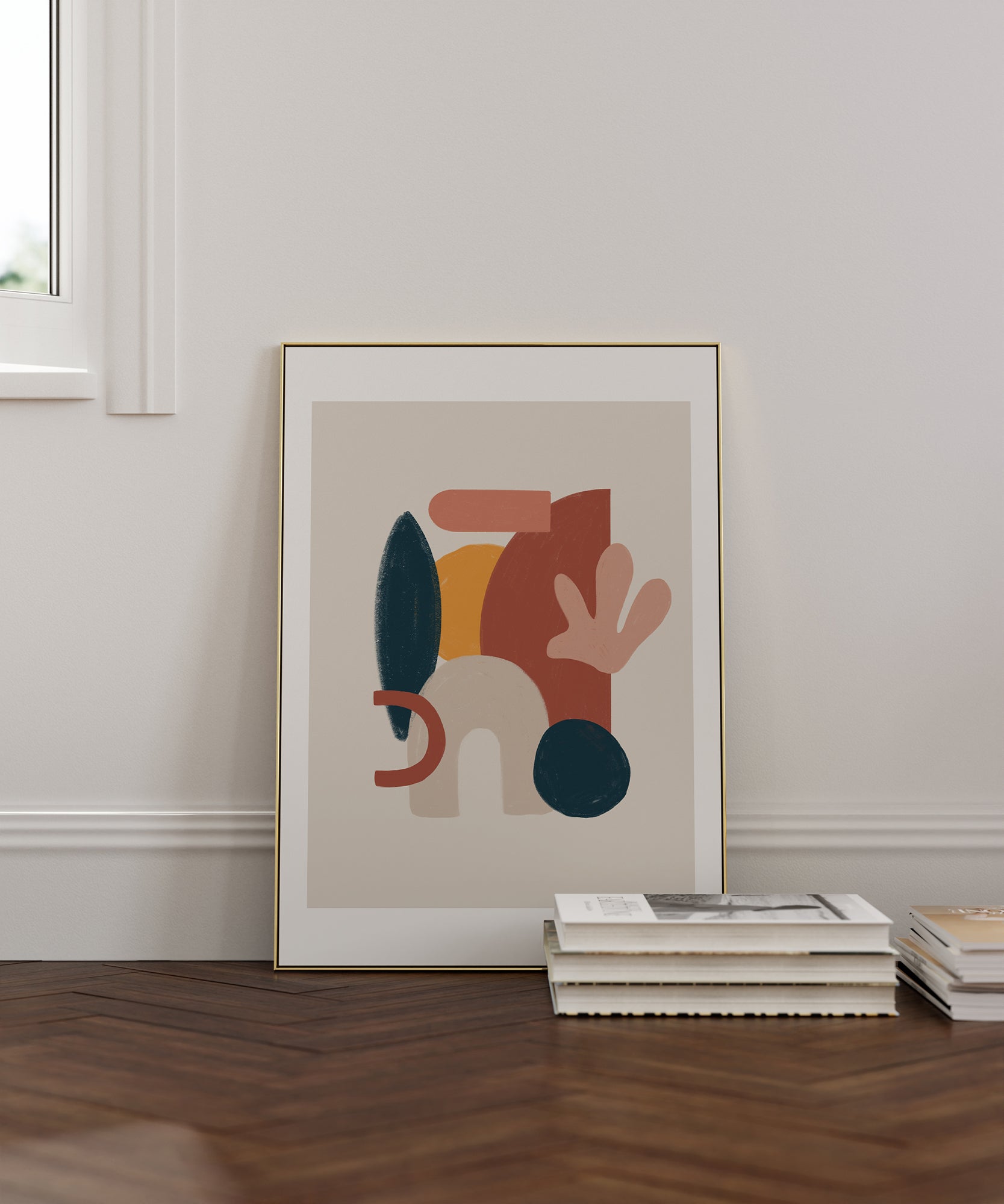 Abstract 'Dreamlandia' boho style print, minimalist wall art for a characterful aesthetic.