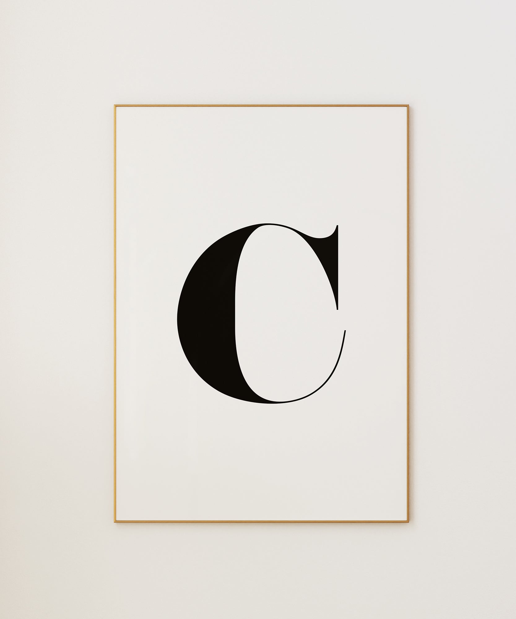 C LETTER B&W