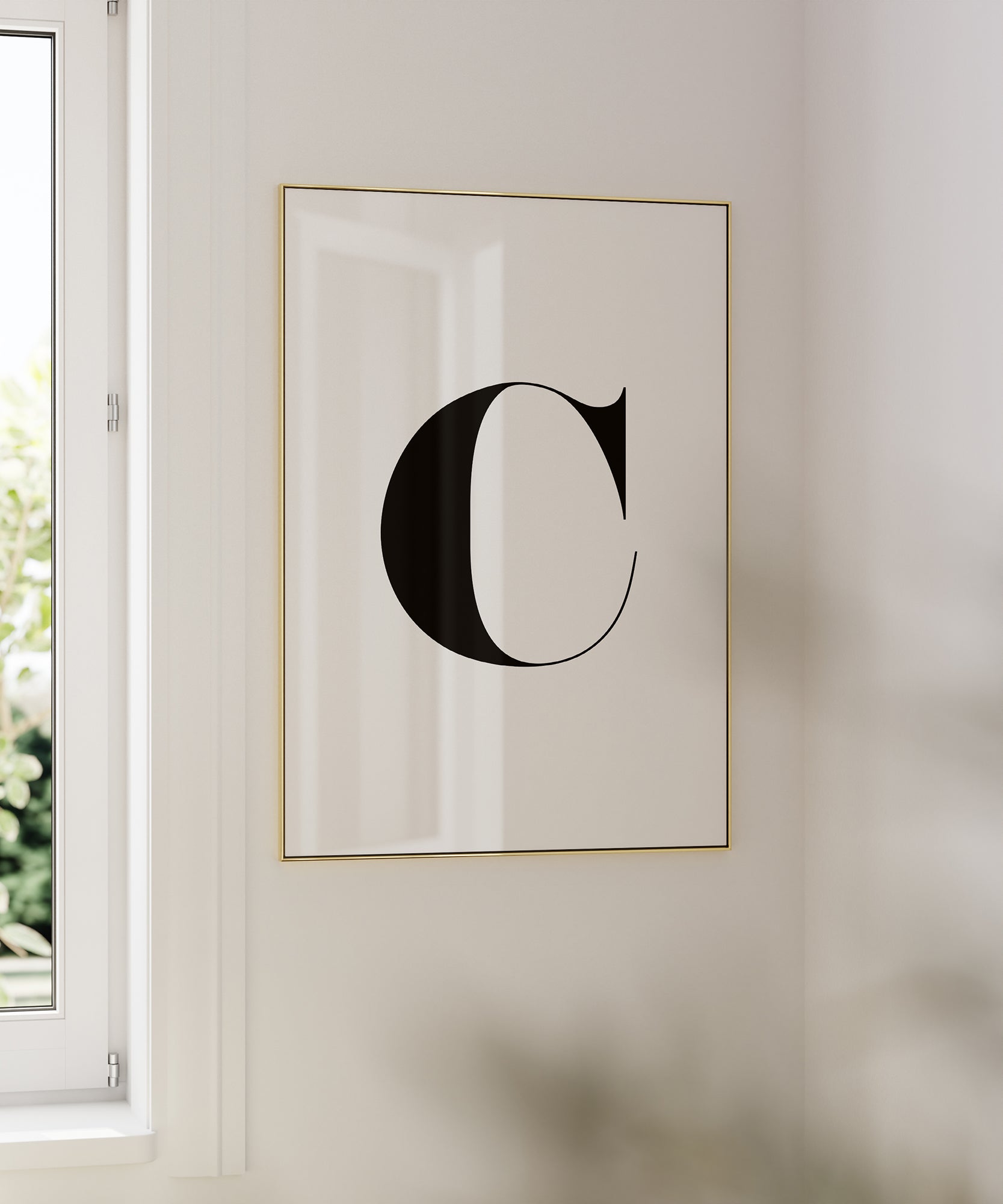 C LETTER B&W