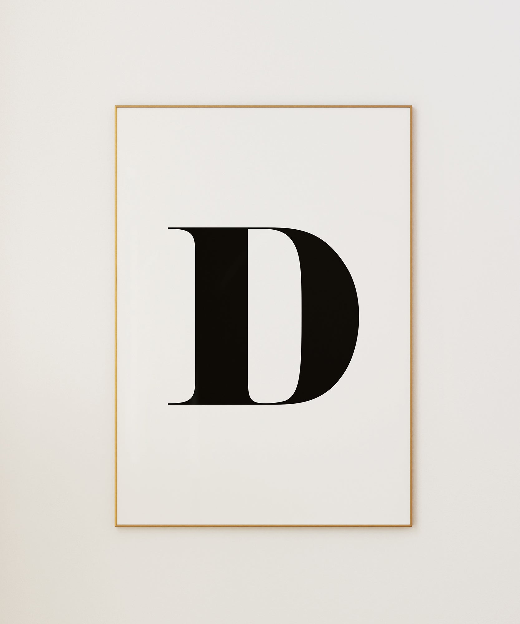 D LETTER B&W