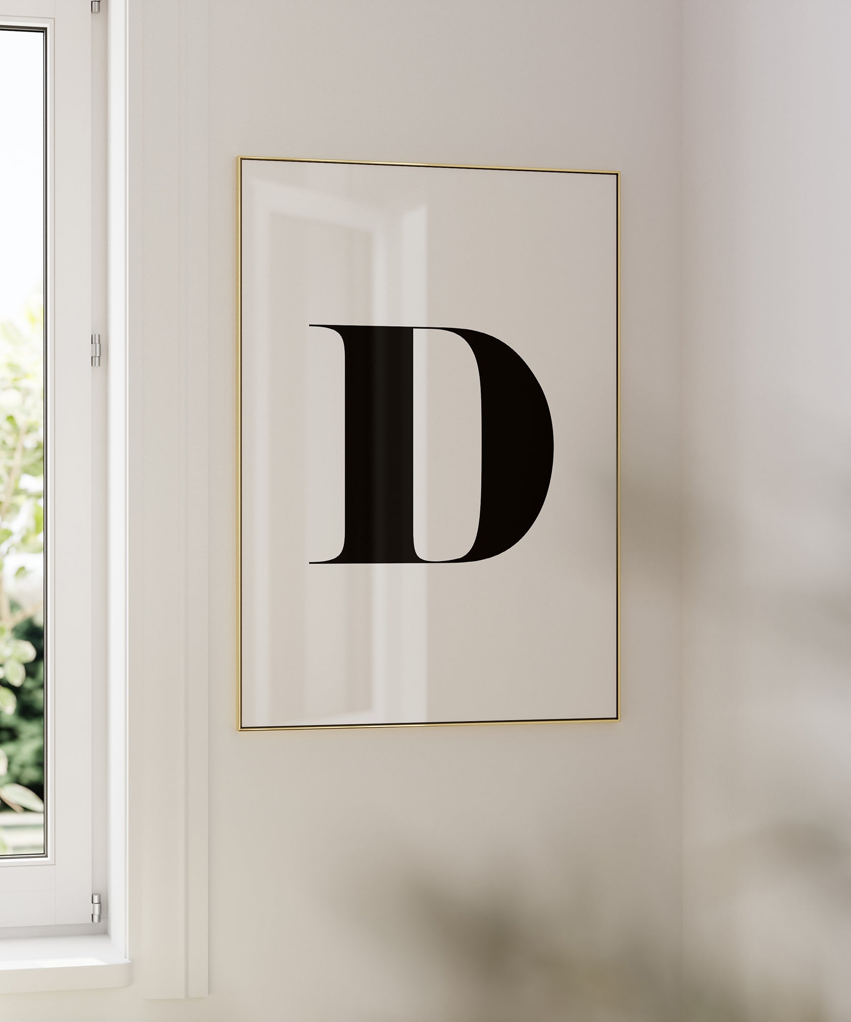 D LETTER B&W