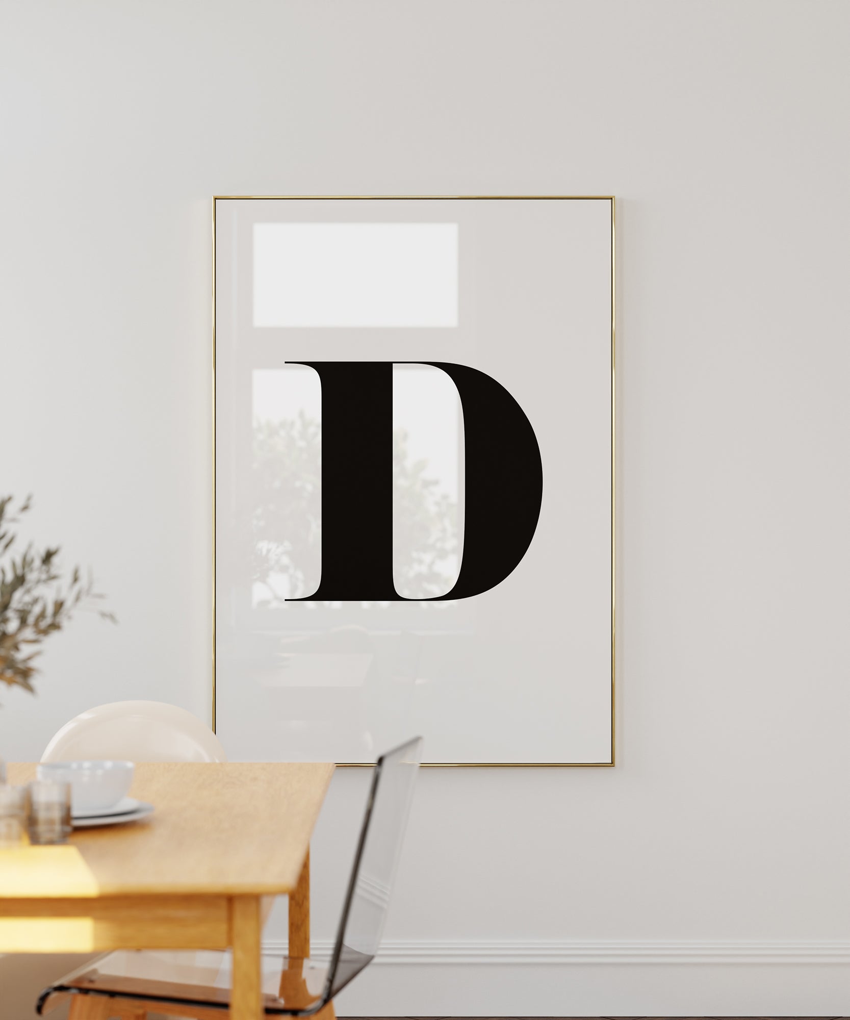 D LETTER B&W