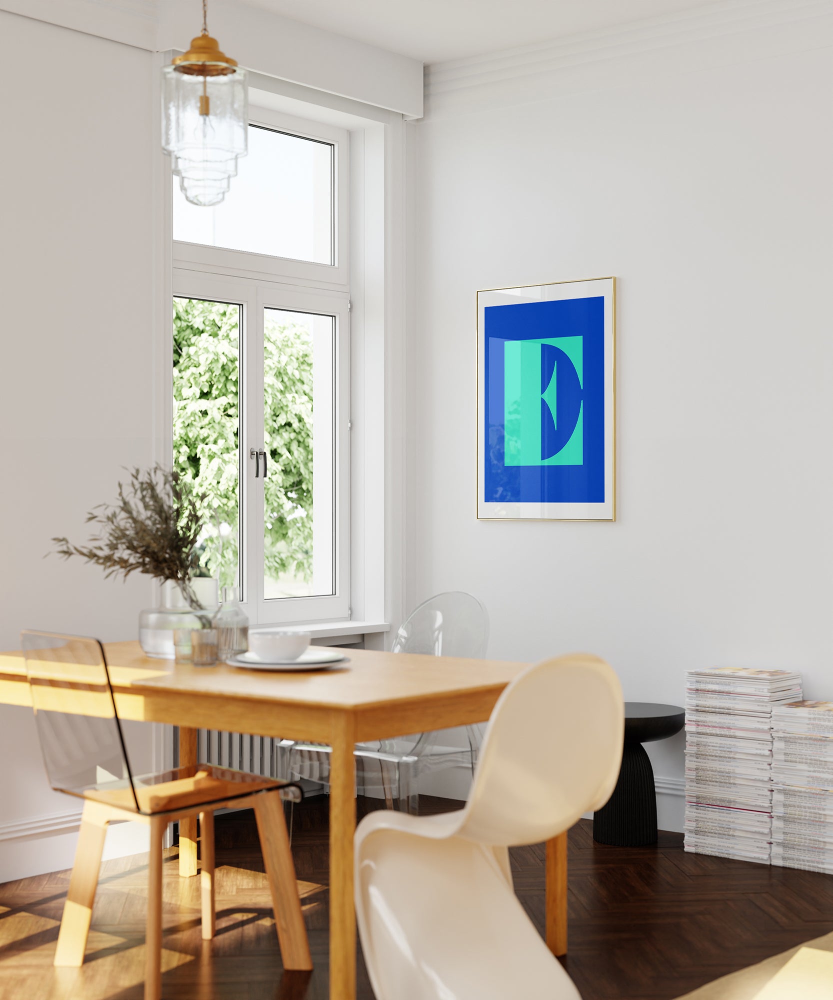 Bold 'E LETTER' initial design, minimalist prints for a stylish personalized aesthetic.