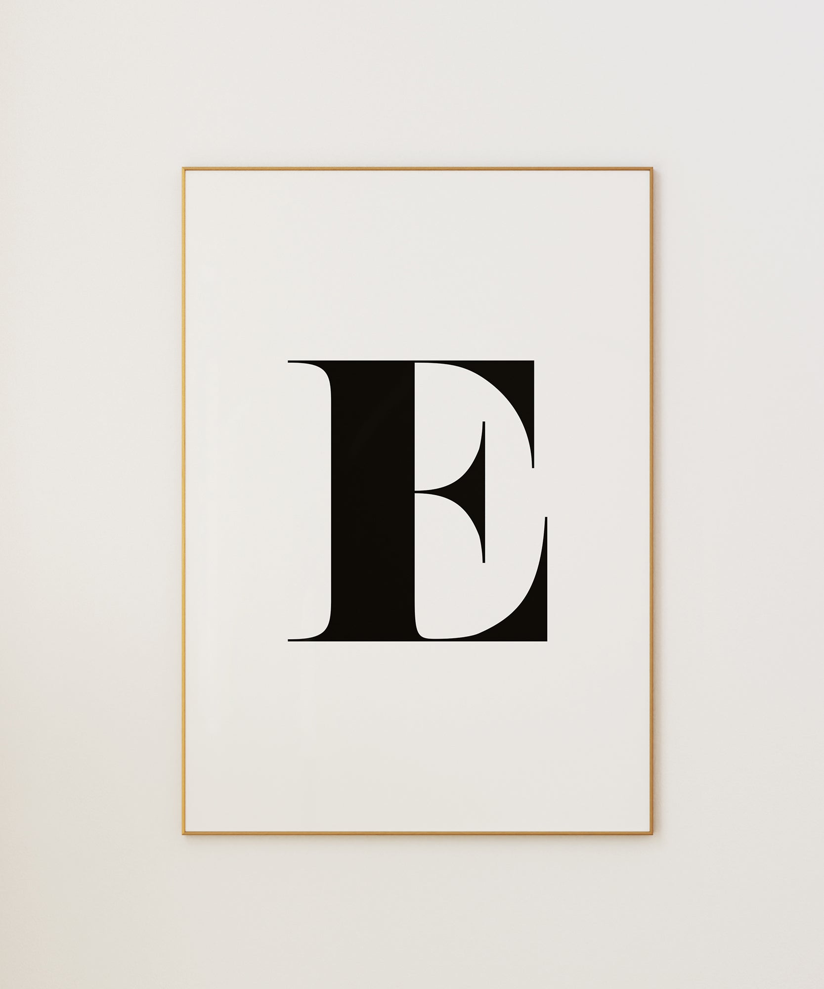 E LETTER B&W