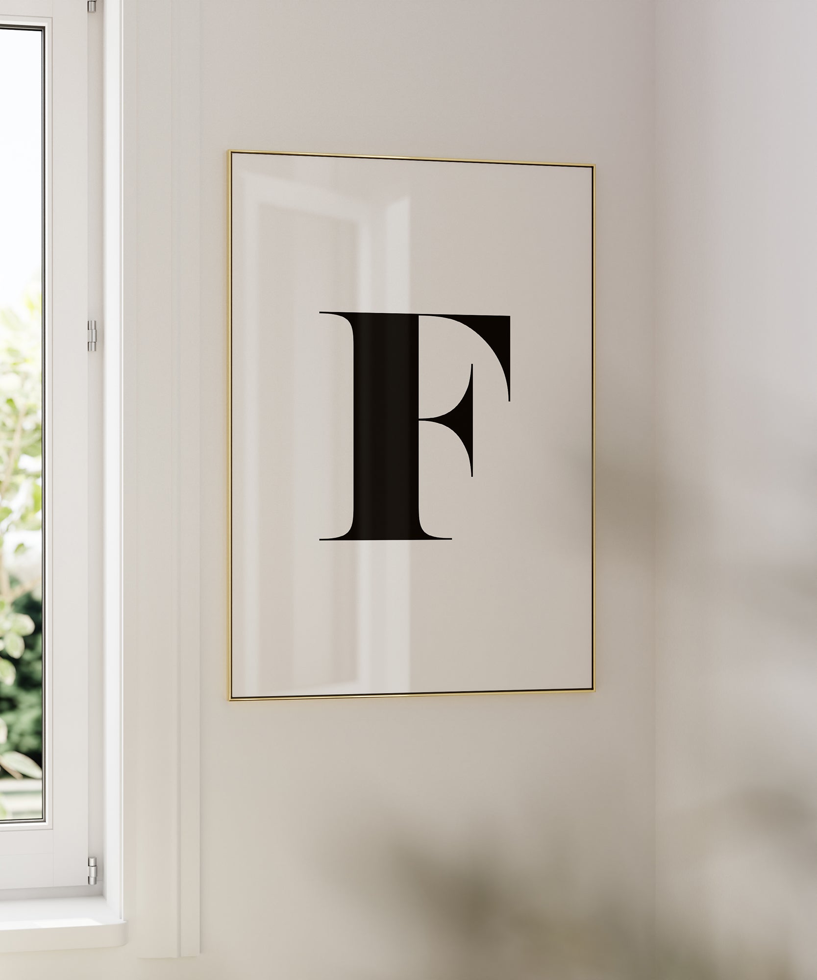 F LETTER B&W