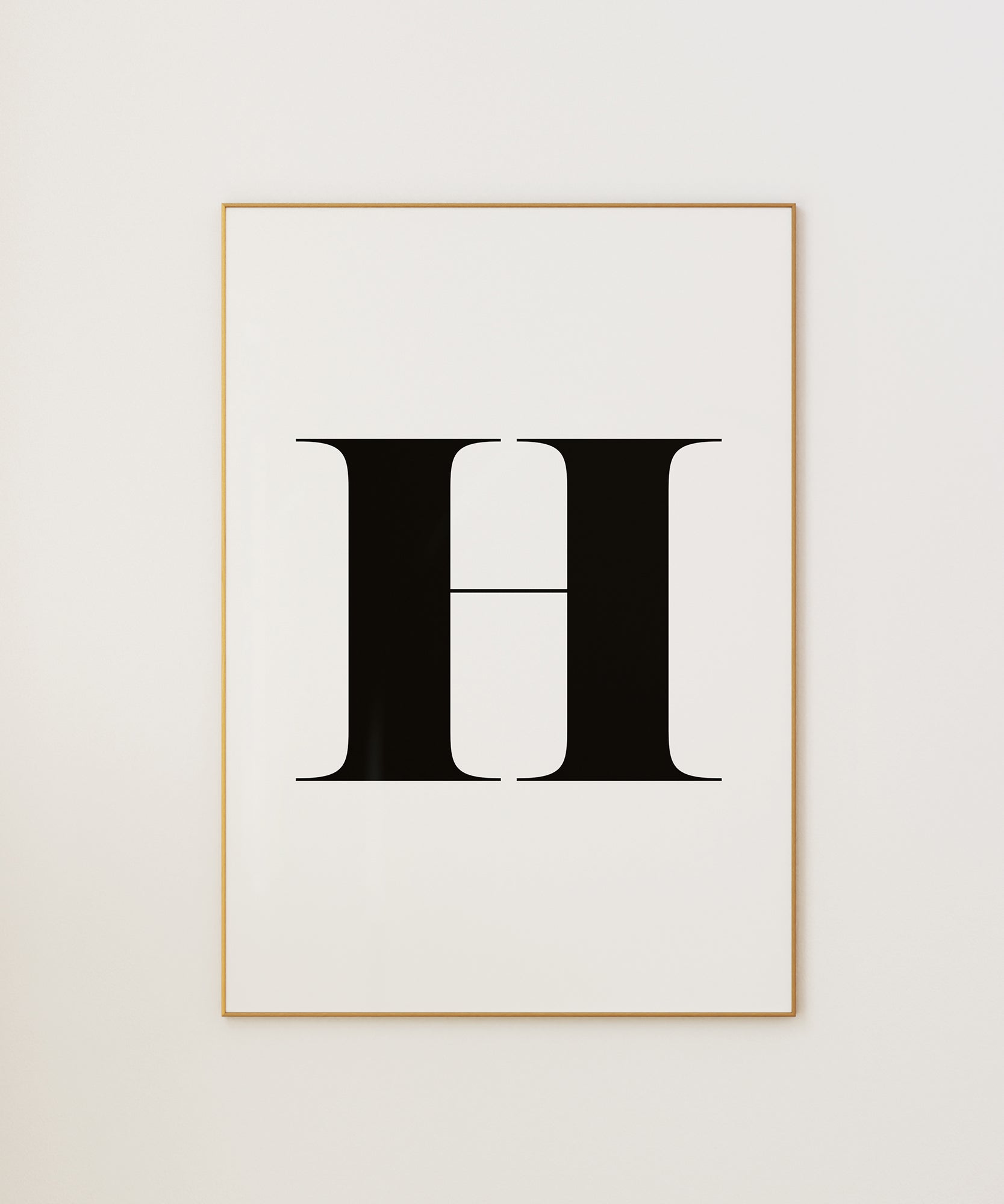 H LETTER B&W