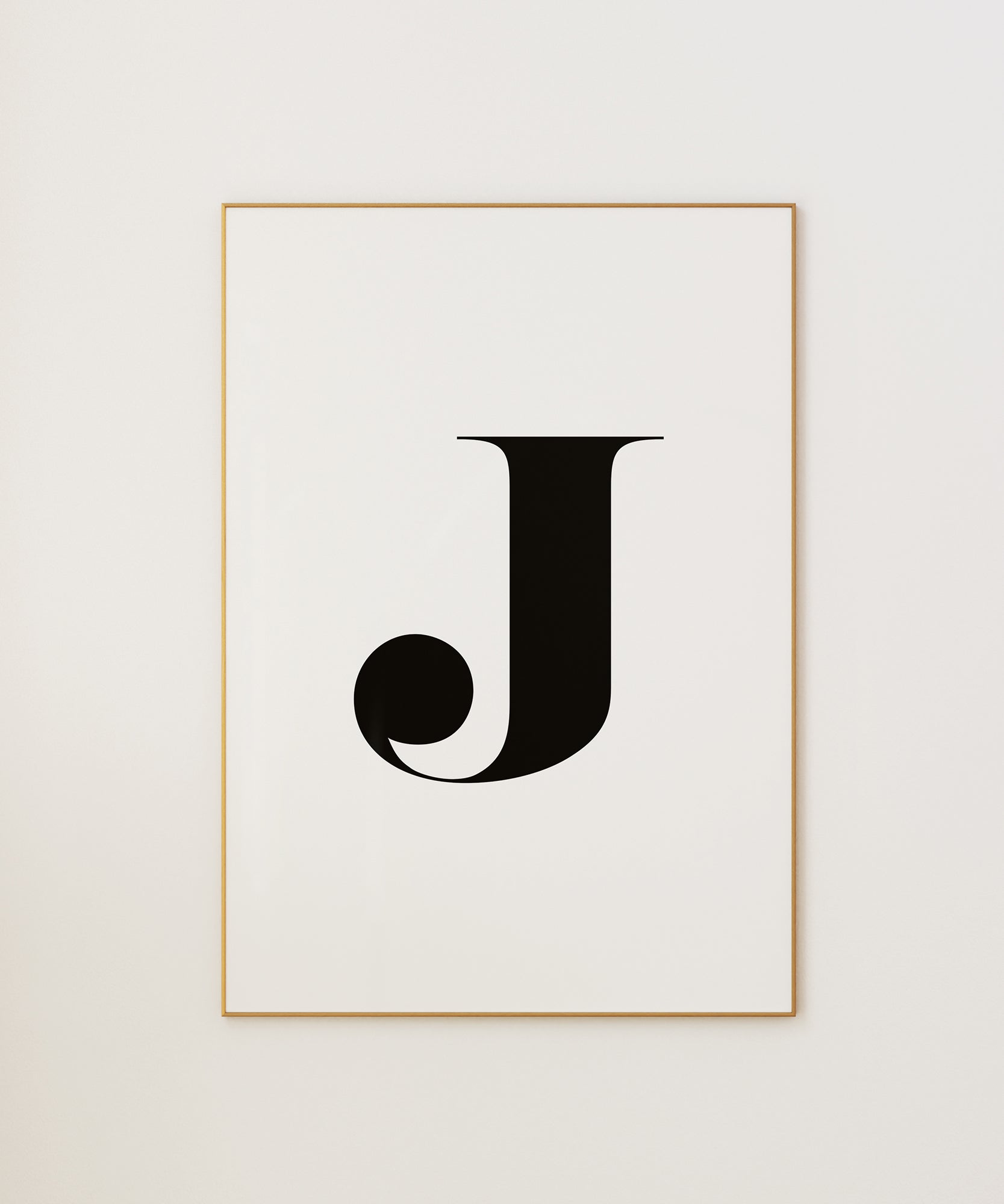 J LETTER B&W