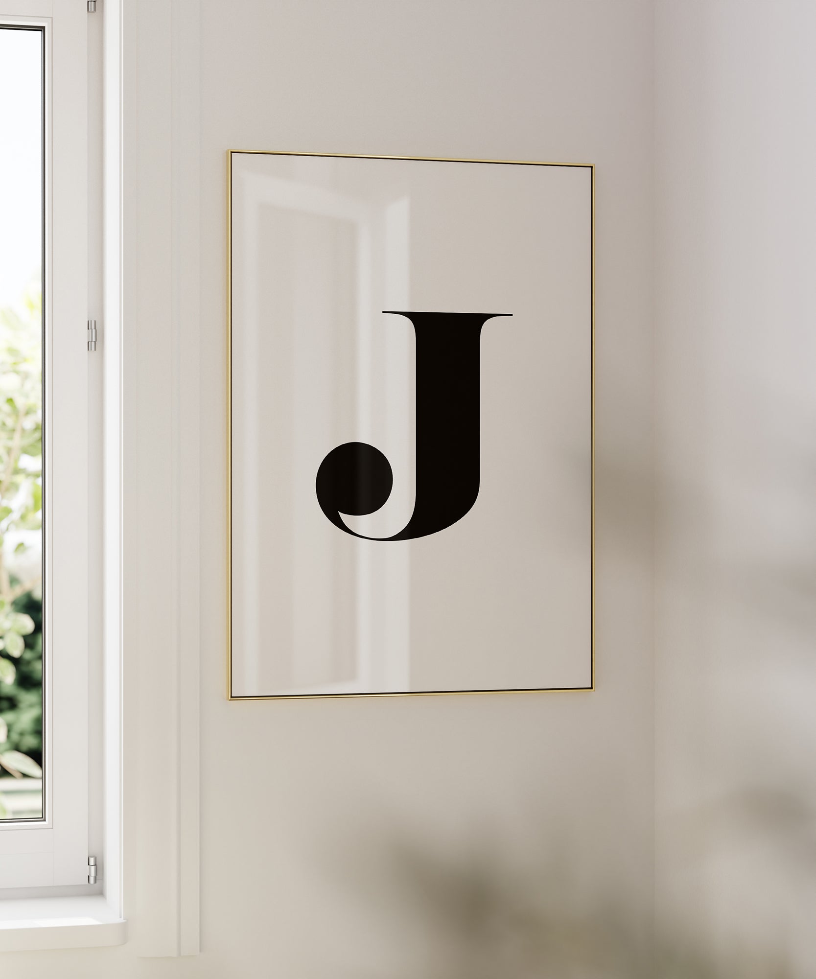 J LETTER B&W