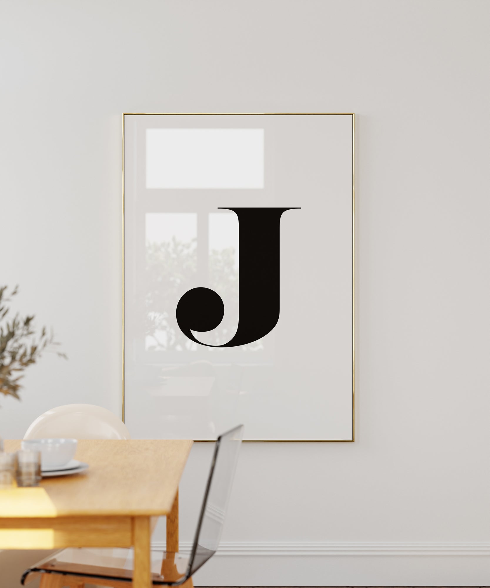 J LETTER B&W