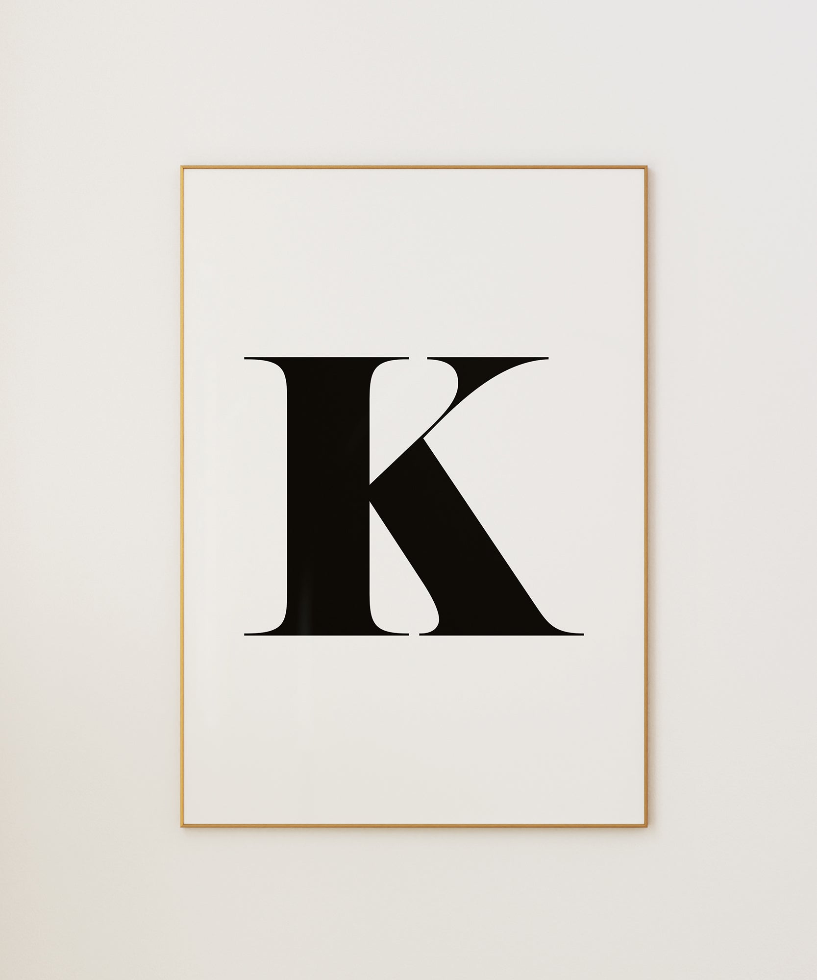 K LETTER B&W