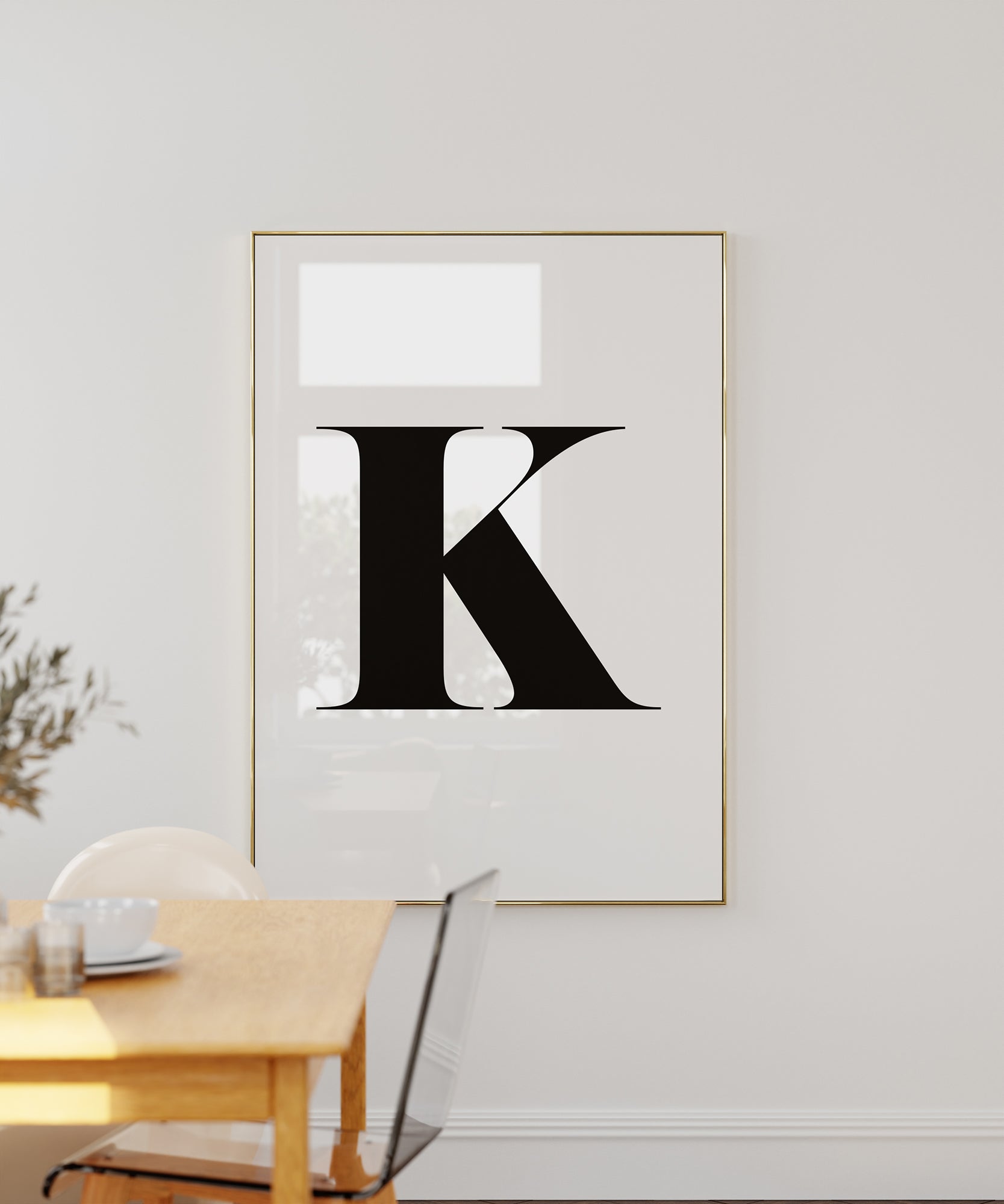 K LETTER B&W