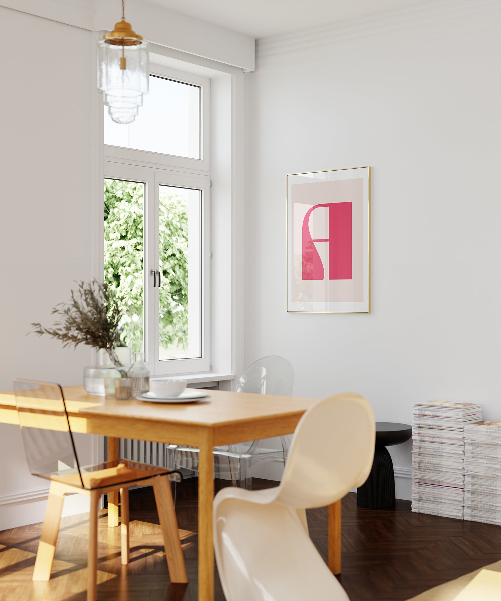 Soft pastel 'A LETTER PASTEL' initial design, aesthetic canvas-style print for gentle modern decor.
