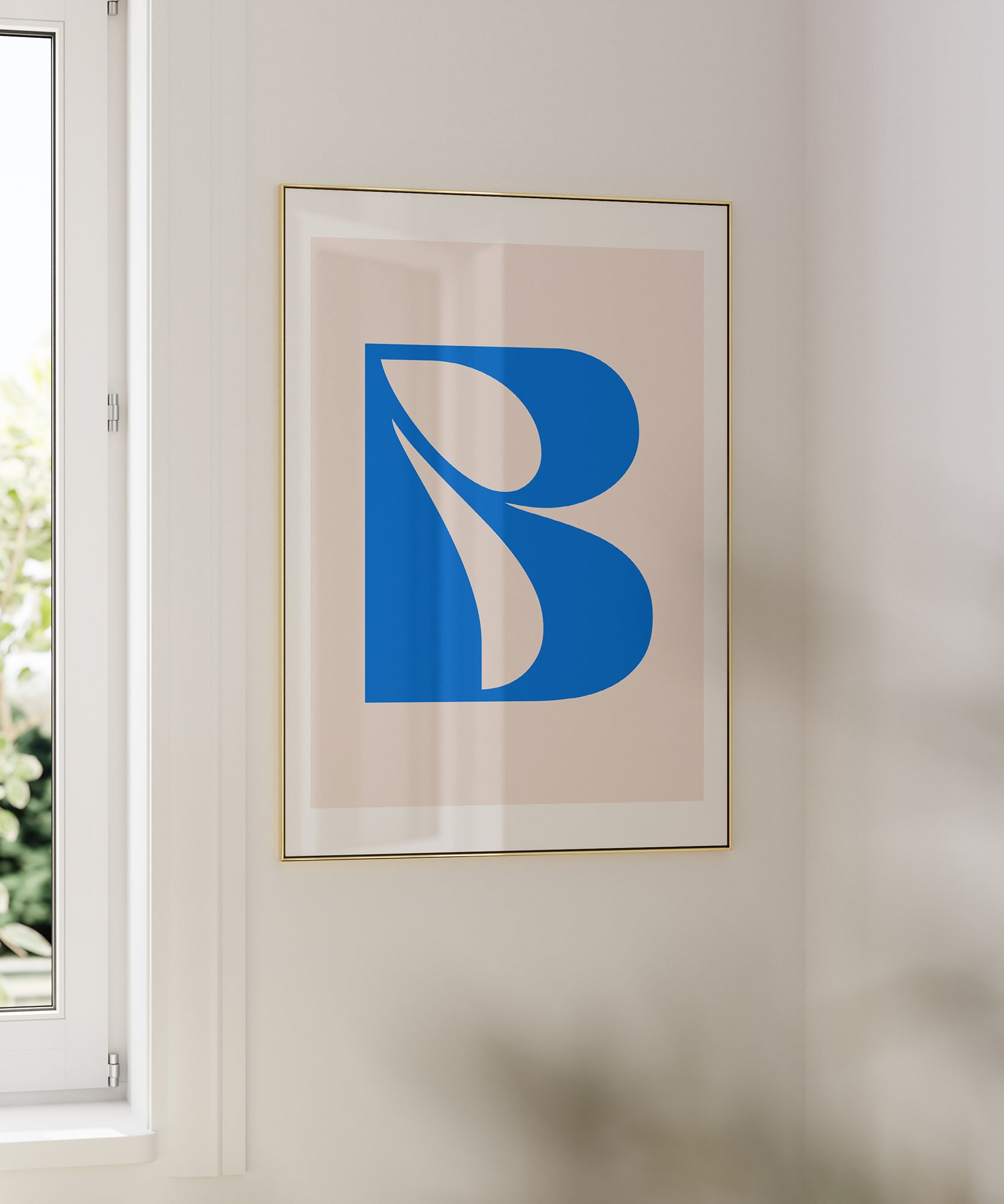 B LETTER PASTEL