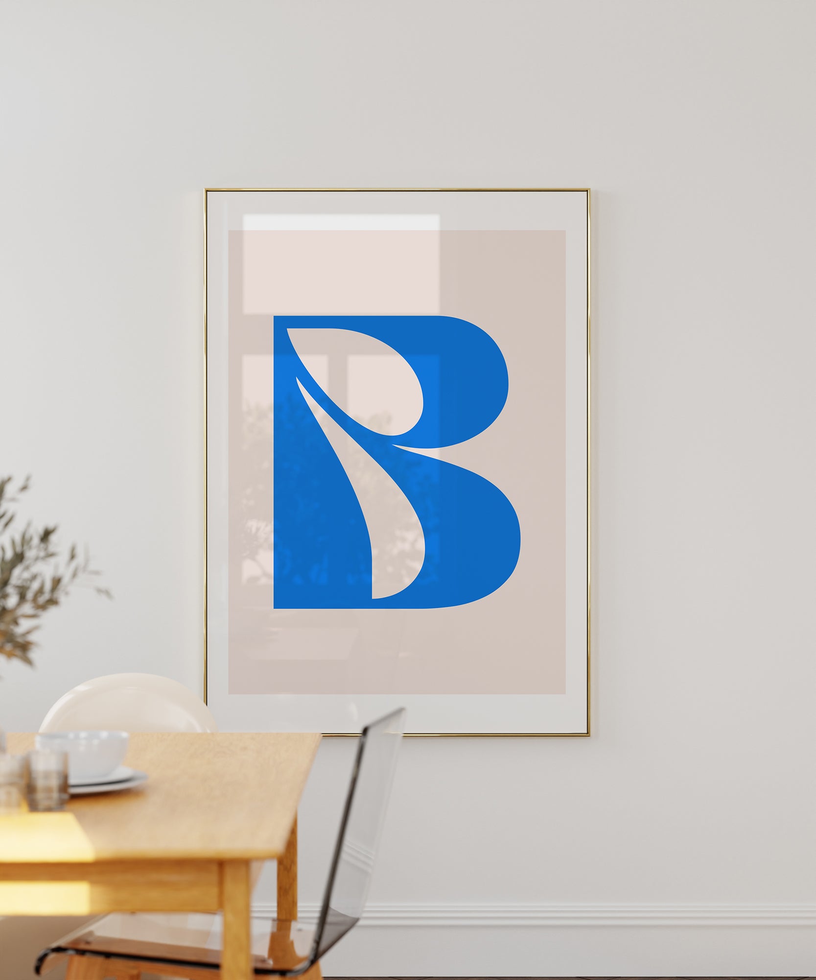B LETTER PASTEL