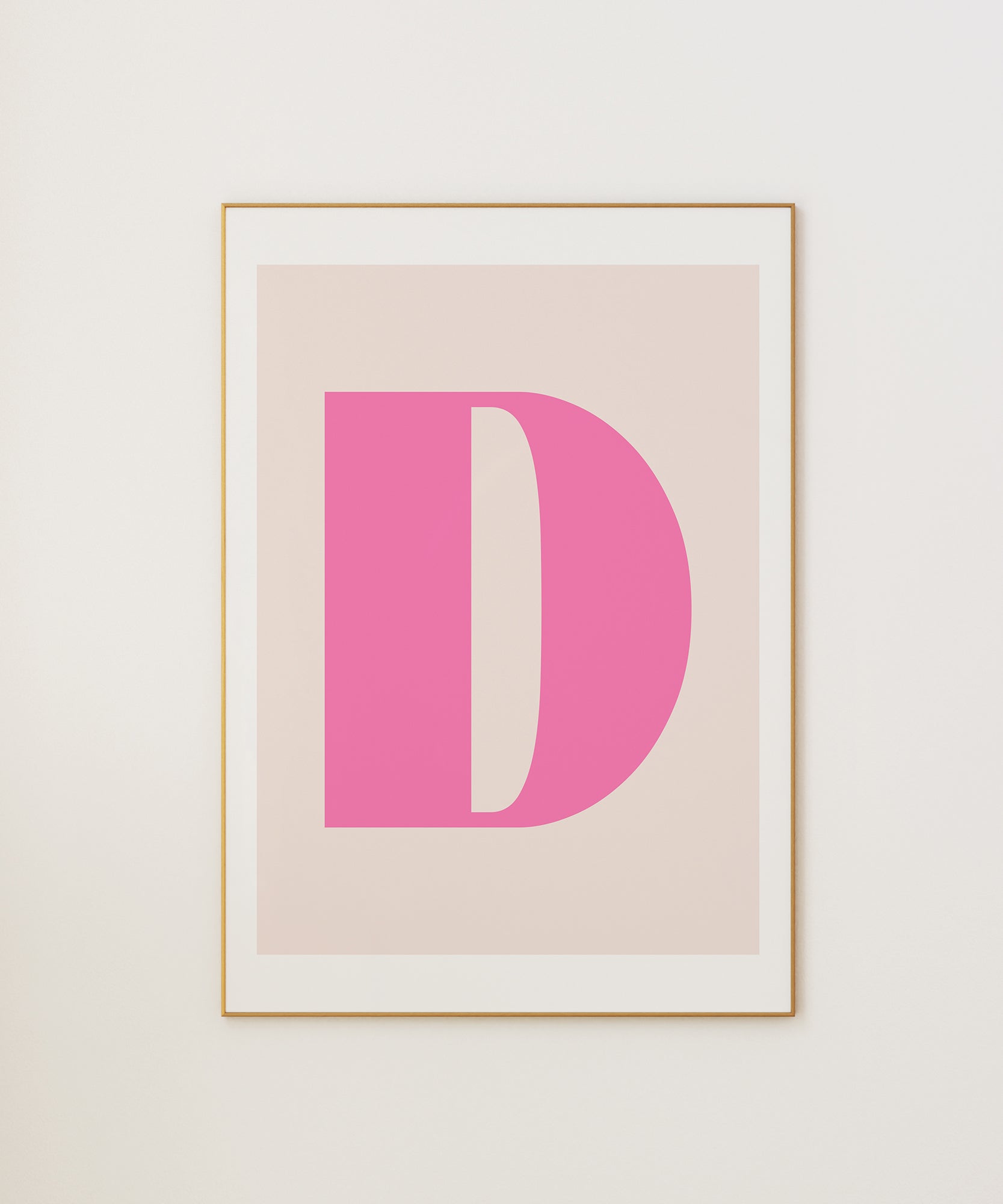 Gentle pastel 'D LETTER PASTEL' initial, aesthetic canvas-style print for soft elegance.