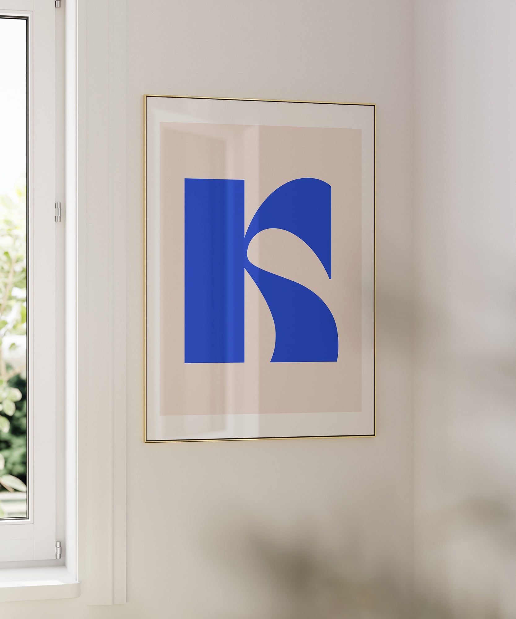 Soft pastel 'K LETTER PASTEL' initial, aesthetic canvas-style print for gentle modern decor (Duplicate).