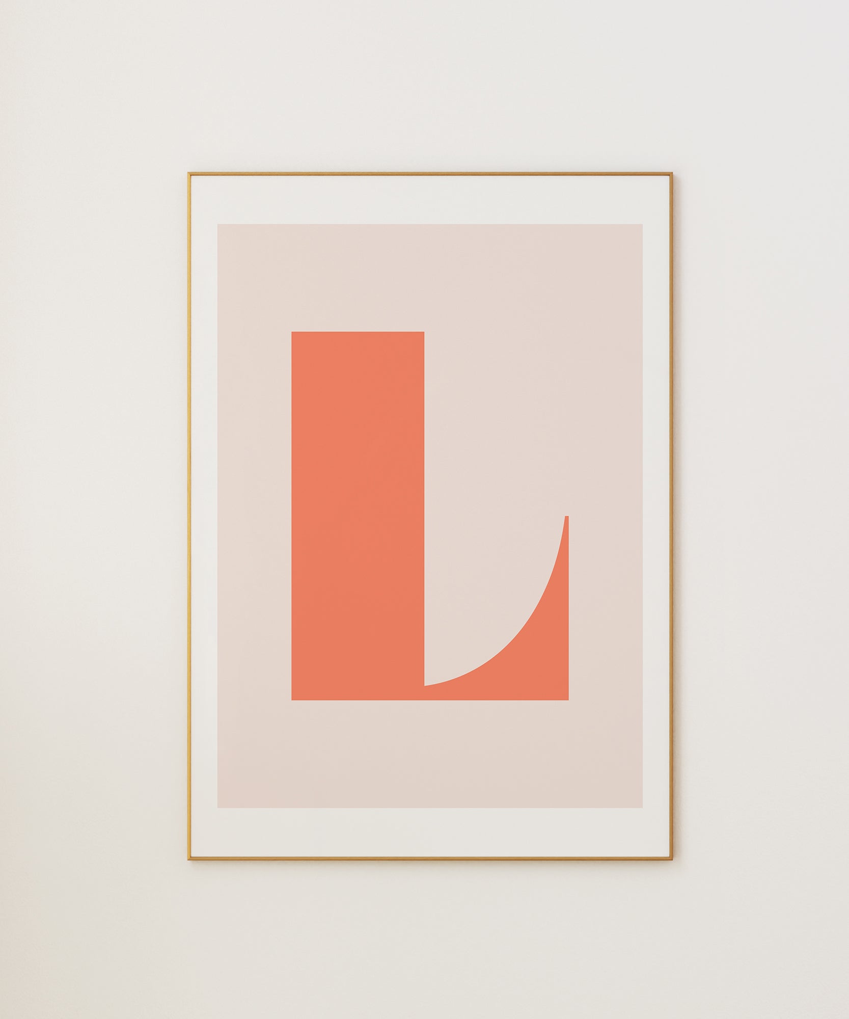 Gentle pastel 'L LETTER PASTEL' initial, modern wall art for a charming nursery aesthetic.