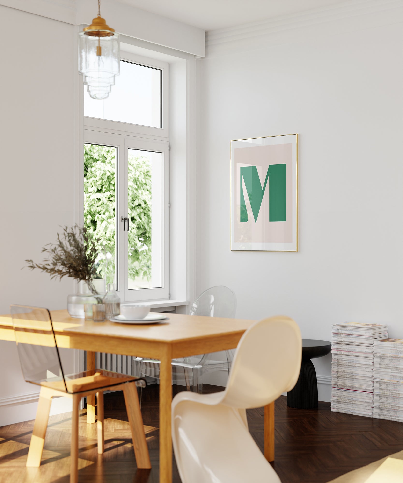 M LETTER PASTEL