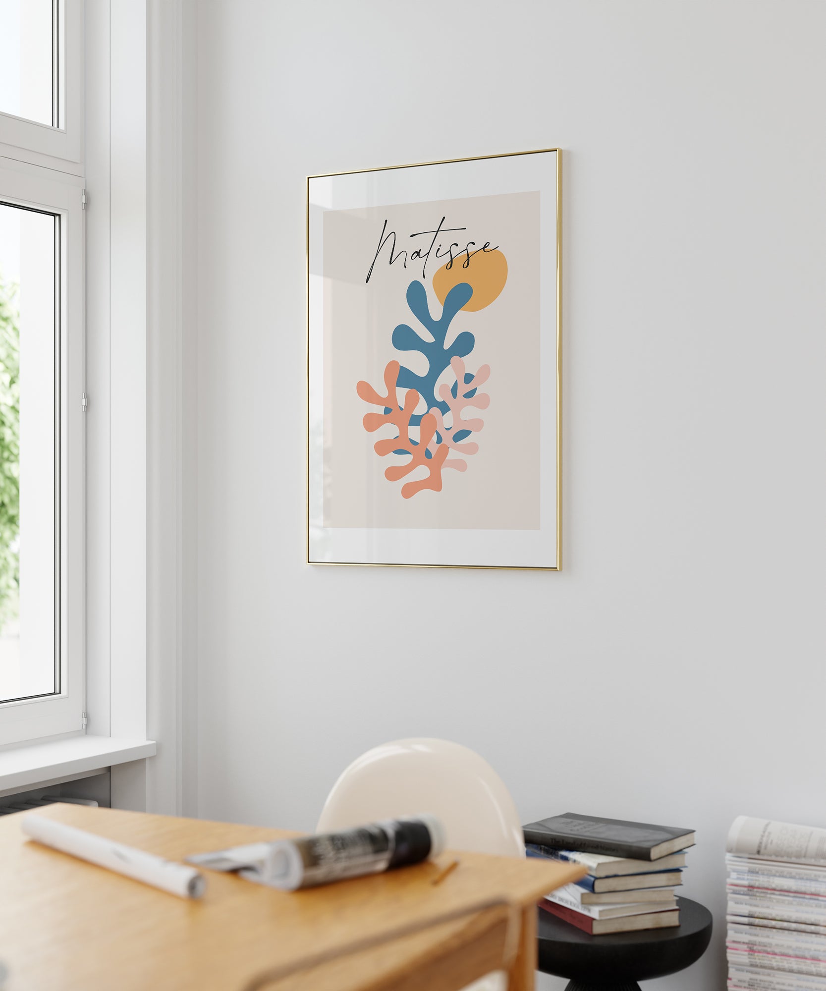 Matisse-inspired abstract cutout style 'MATISSE', modern wall decor with an artistic aesthetic.