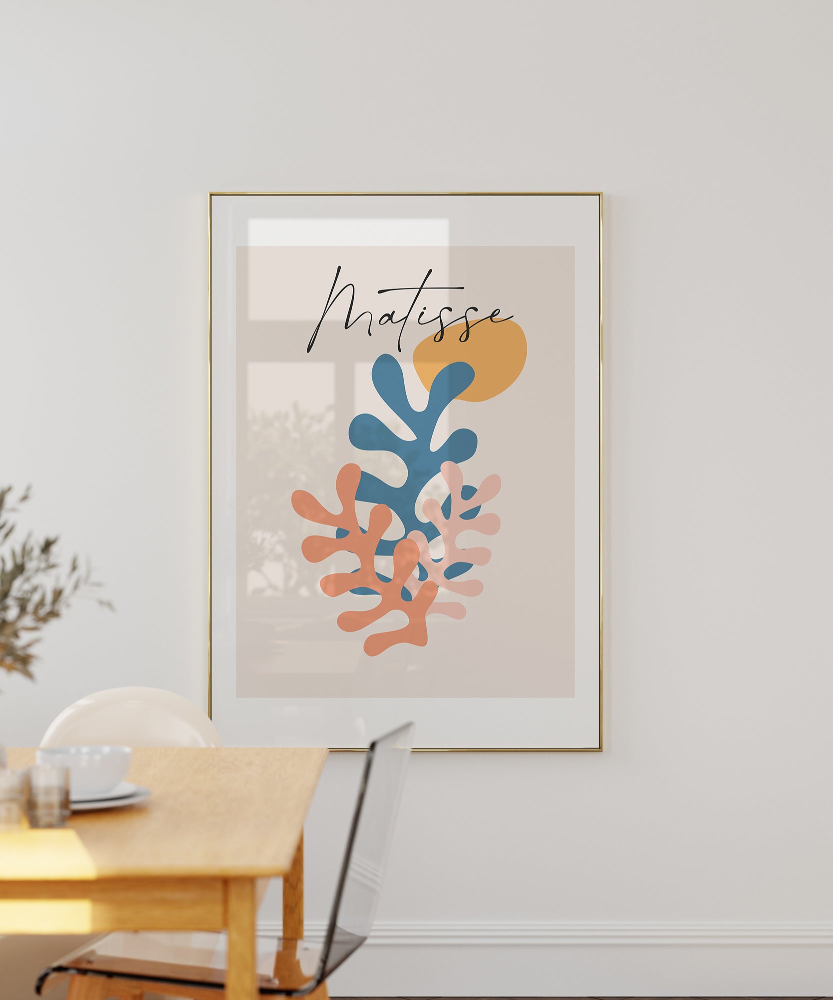 Matisse-inspired abstract cutout style 'MATISSE', modern wall decor with an artistic aesthetic.