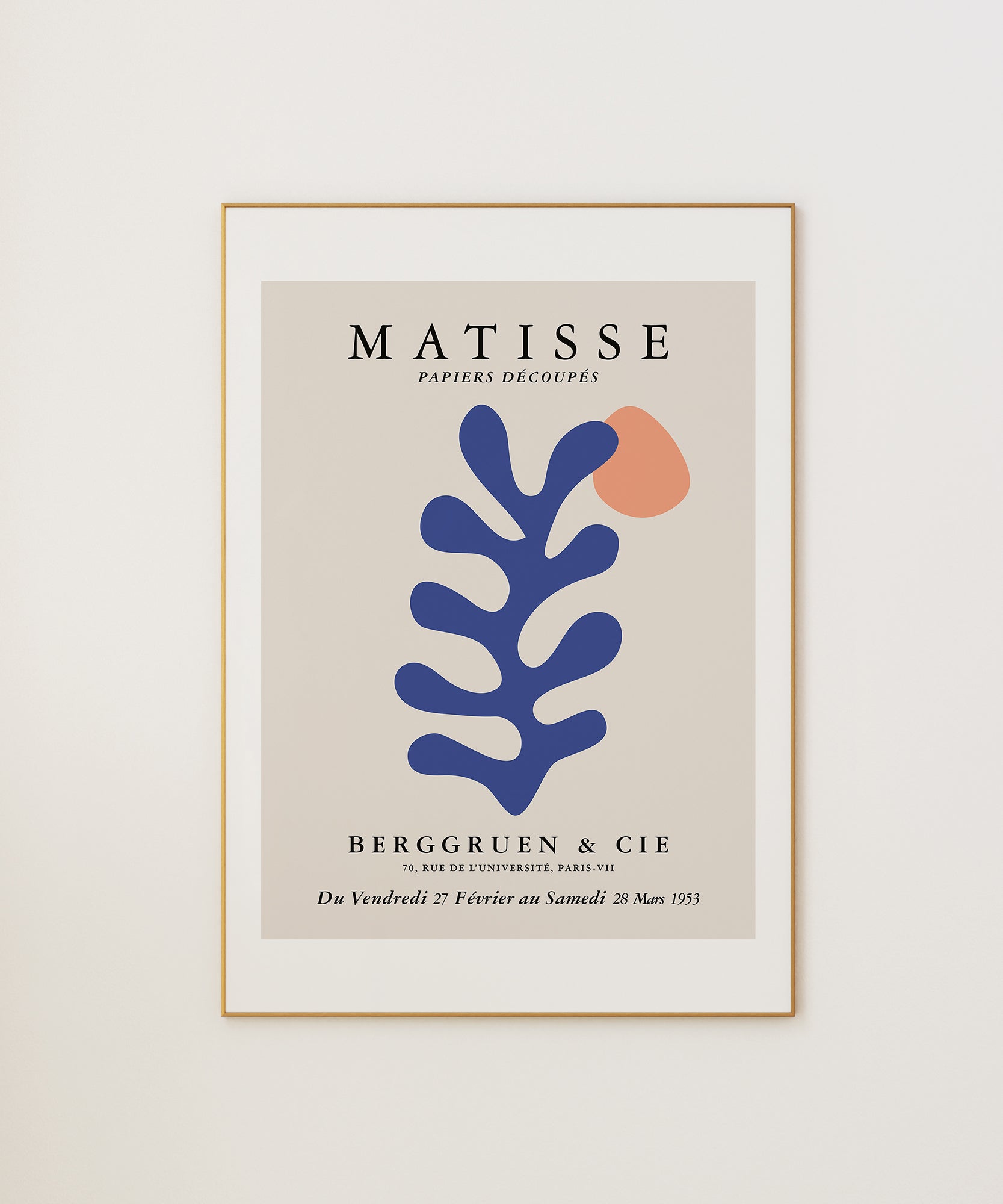 MATISSE EXHIBITION v2' abstract art design, modern aesthetic canvas-style print for versatile decor.