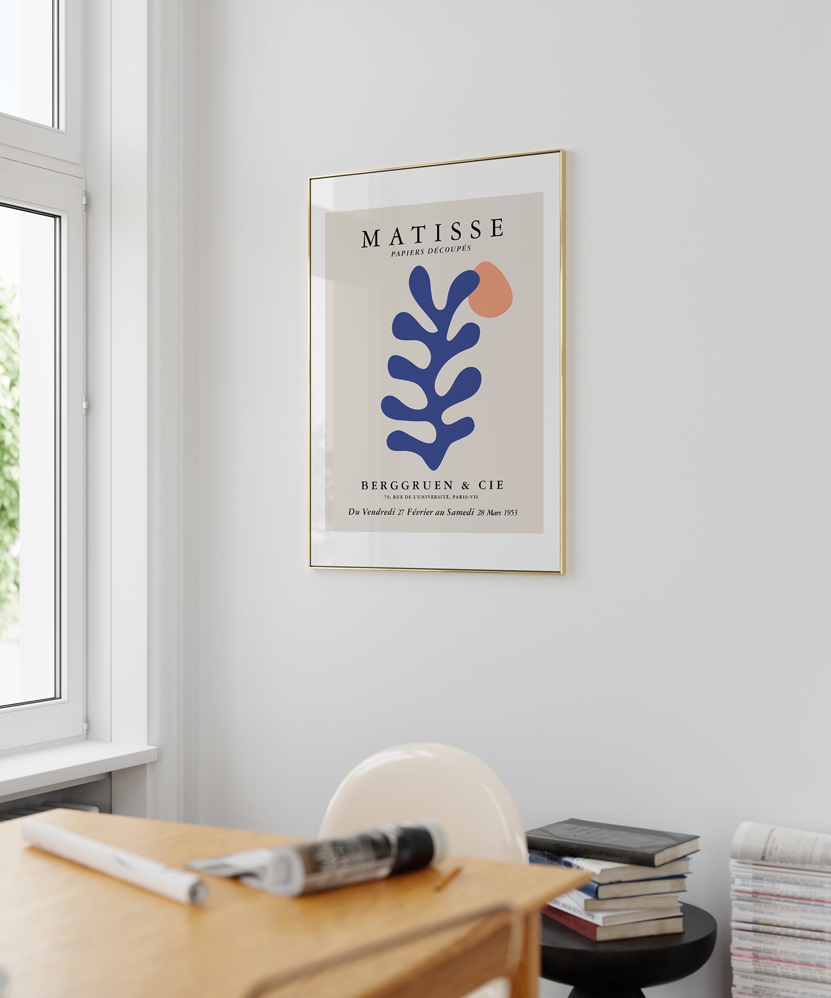 MATISSE EXHIBITION v2' abstract art design, modern aesthetic canvas-style print for versatile decor.