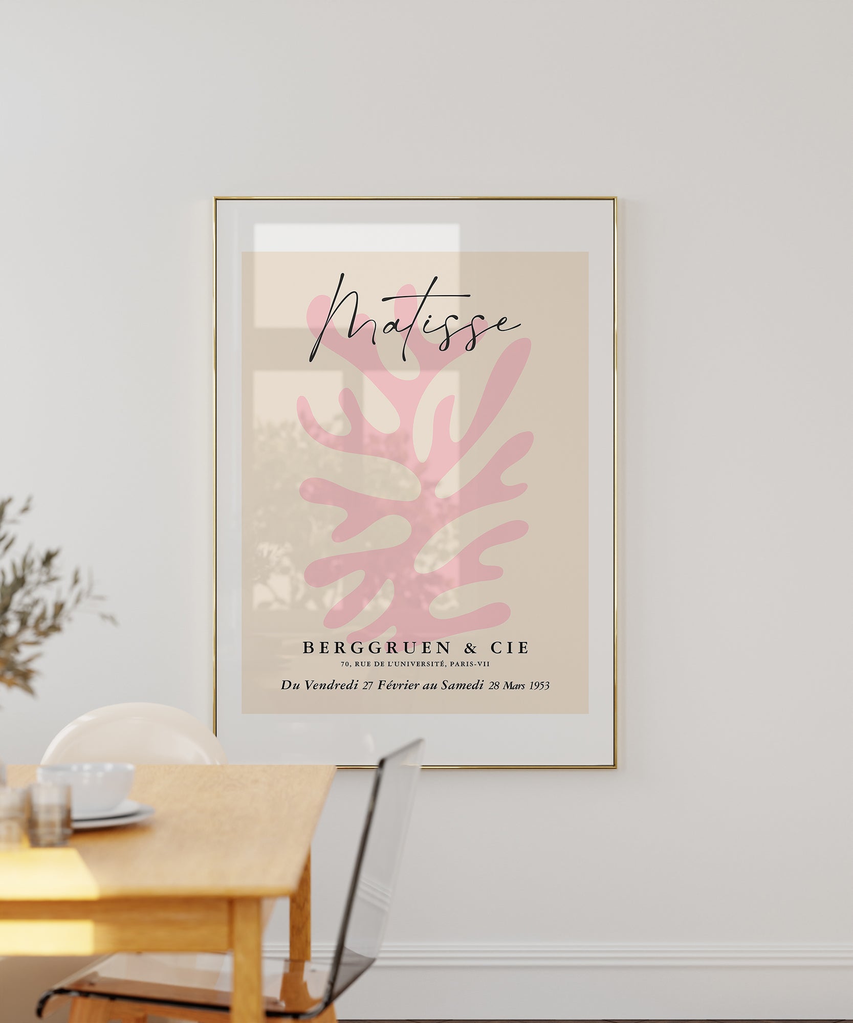 MATISSE EXHIBITION v1' abstract museum poster style, minimalist wall art for a sophisticated aesthetic.