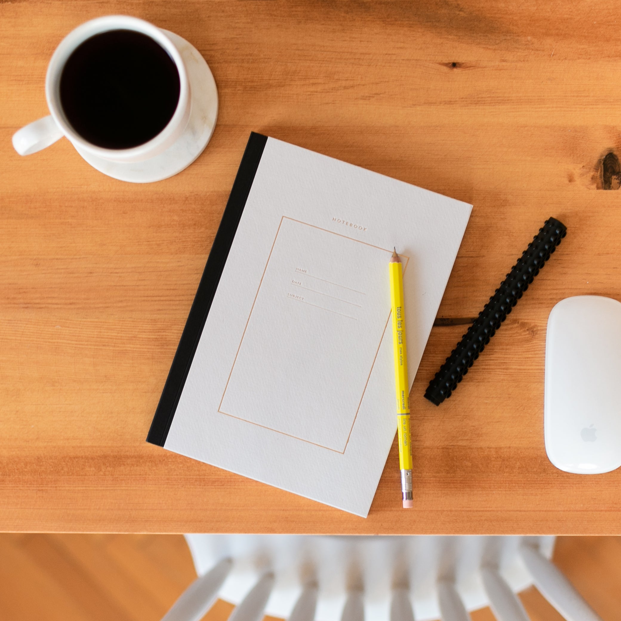 RULED HARDCOVER NOTEBOOK / WHITE