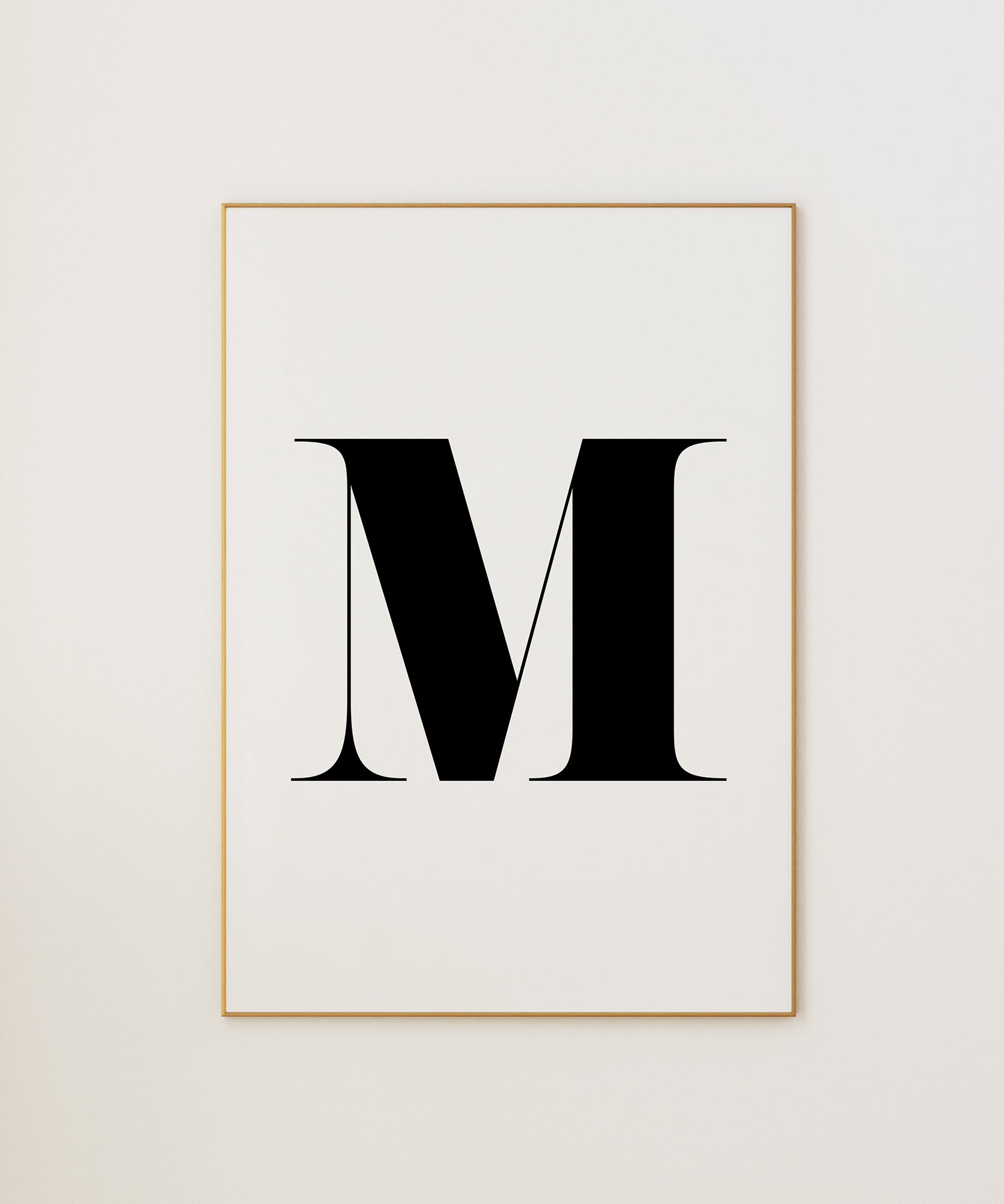 M LETTER B&W