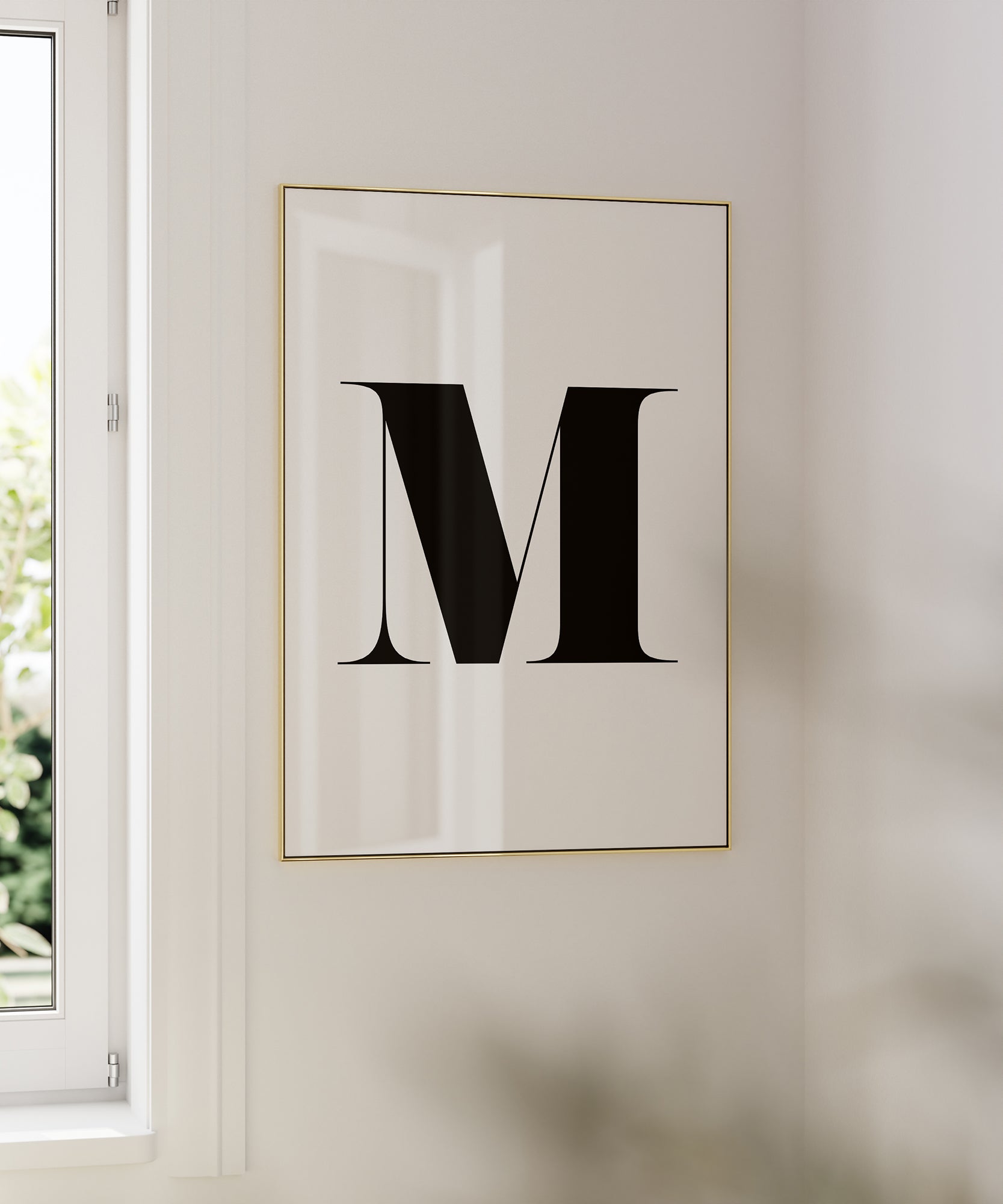 M LETTER B&W
