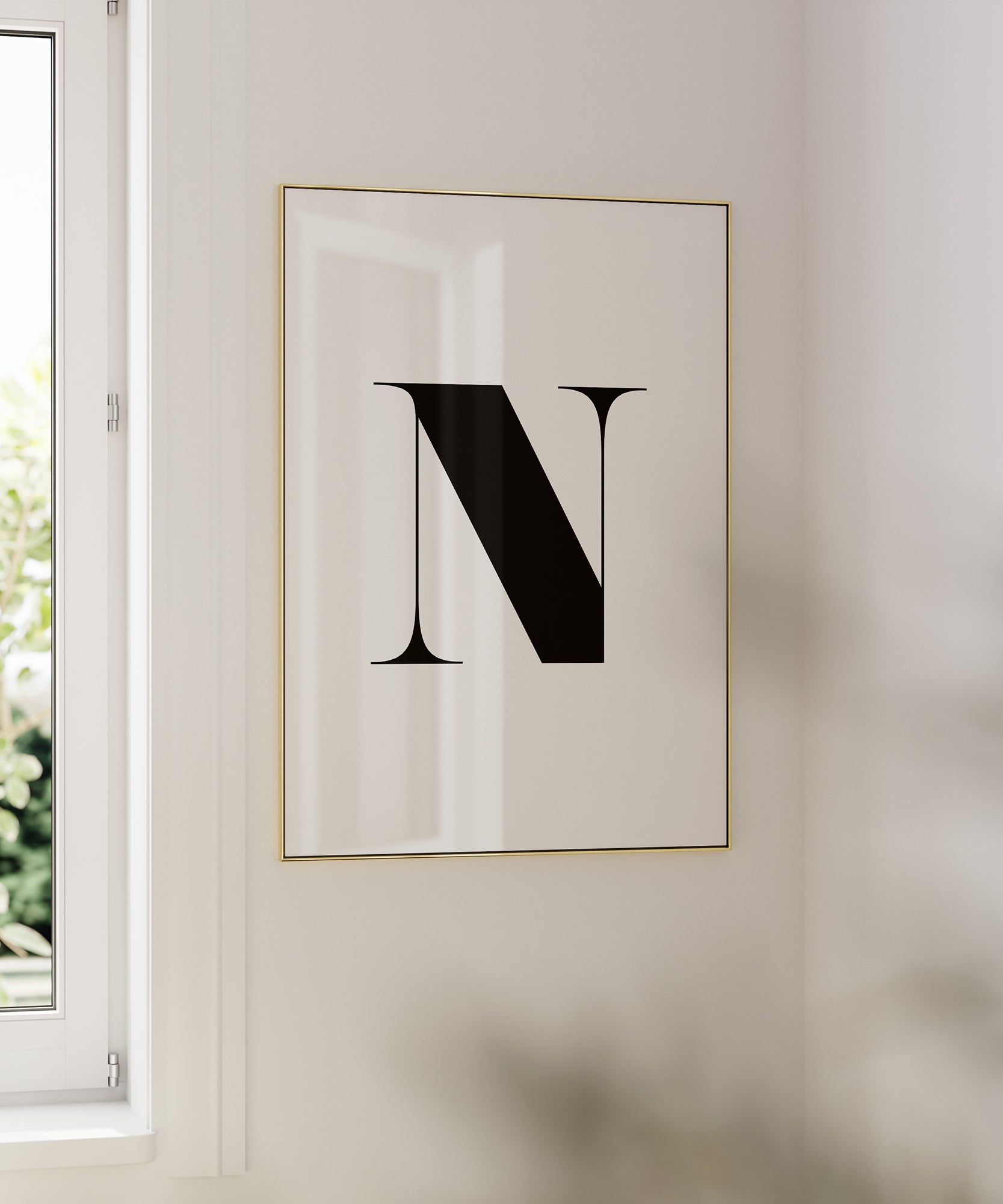 N LETTER B&W
