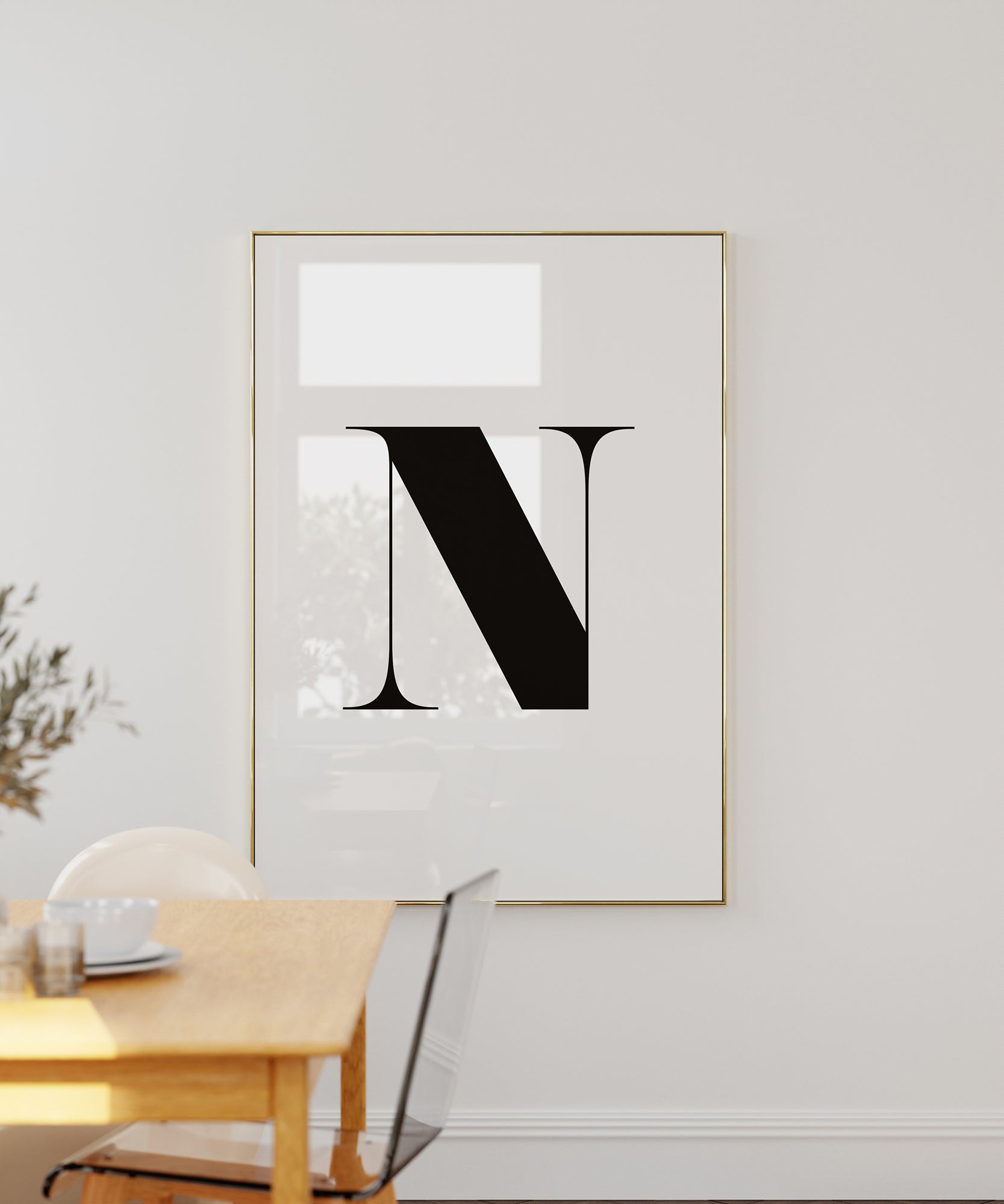 N LETTER B&W