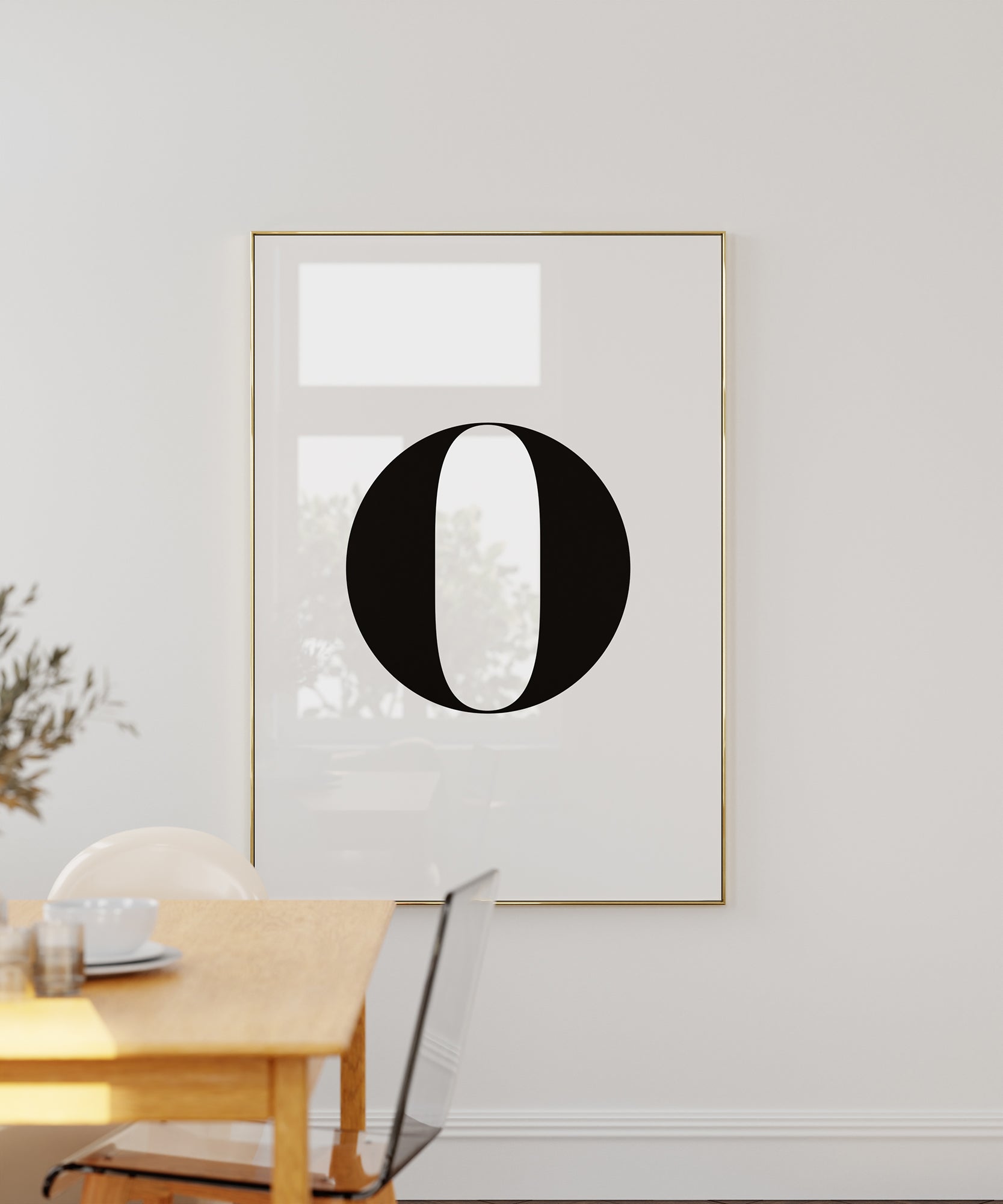 O LETTER B&W