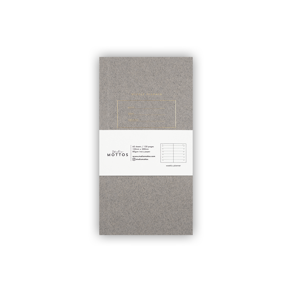 SOFTCOVER WEEKLY PLANNER / GRAY