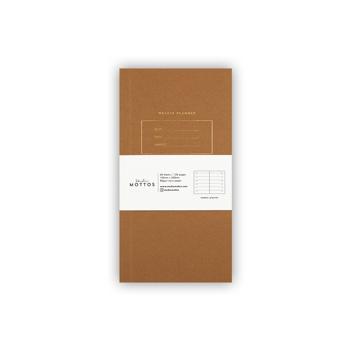 SOFTCOVER WEEKLY PLANNER / BROWN