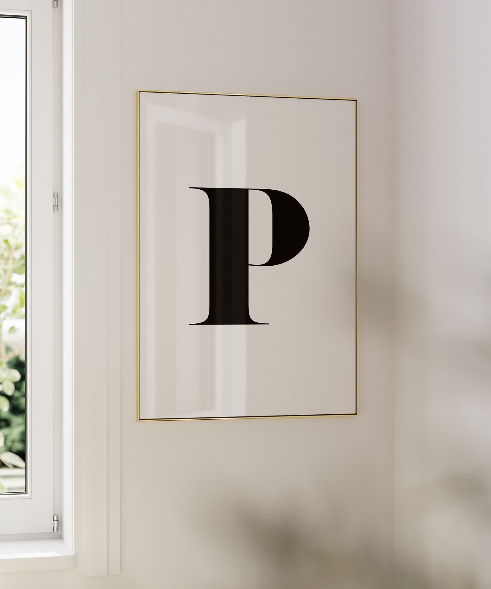 P LETTER B&W