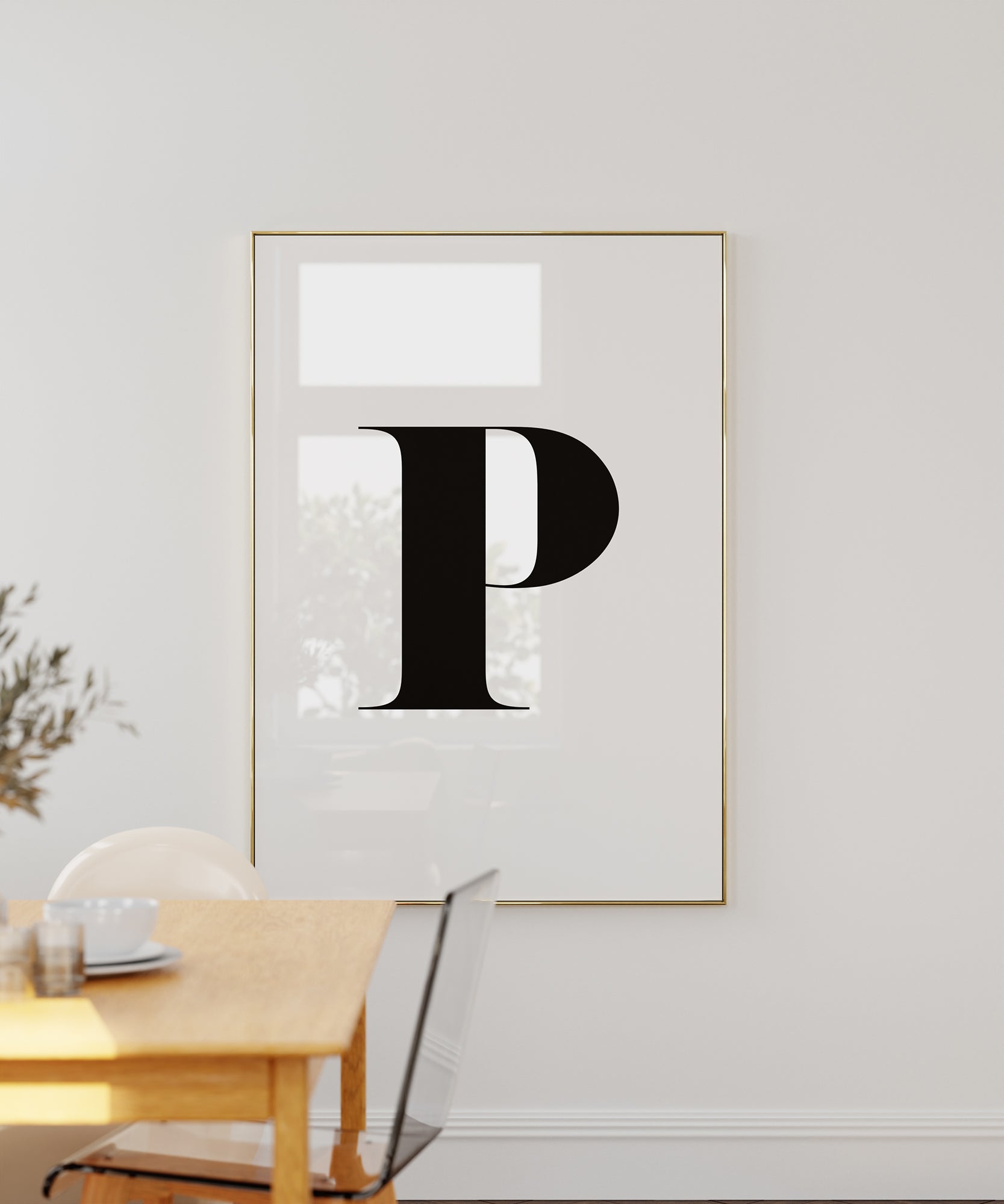P LETTER B&W