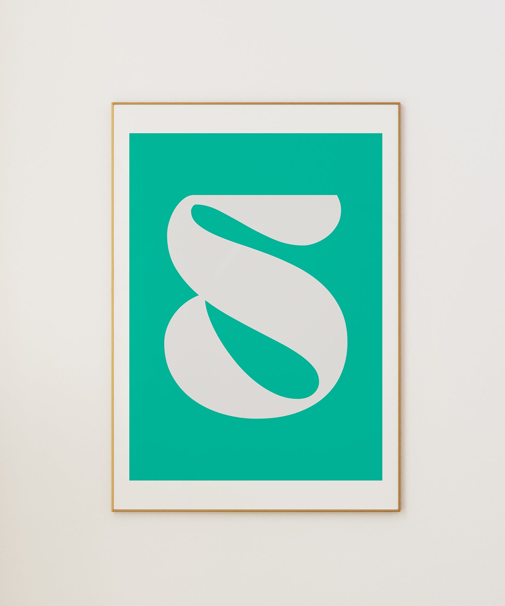 Bold 'S LETTER' initial artwork, framed abstract prints for a personalized aesthetic style.