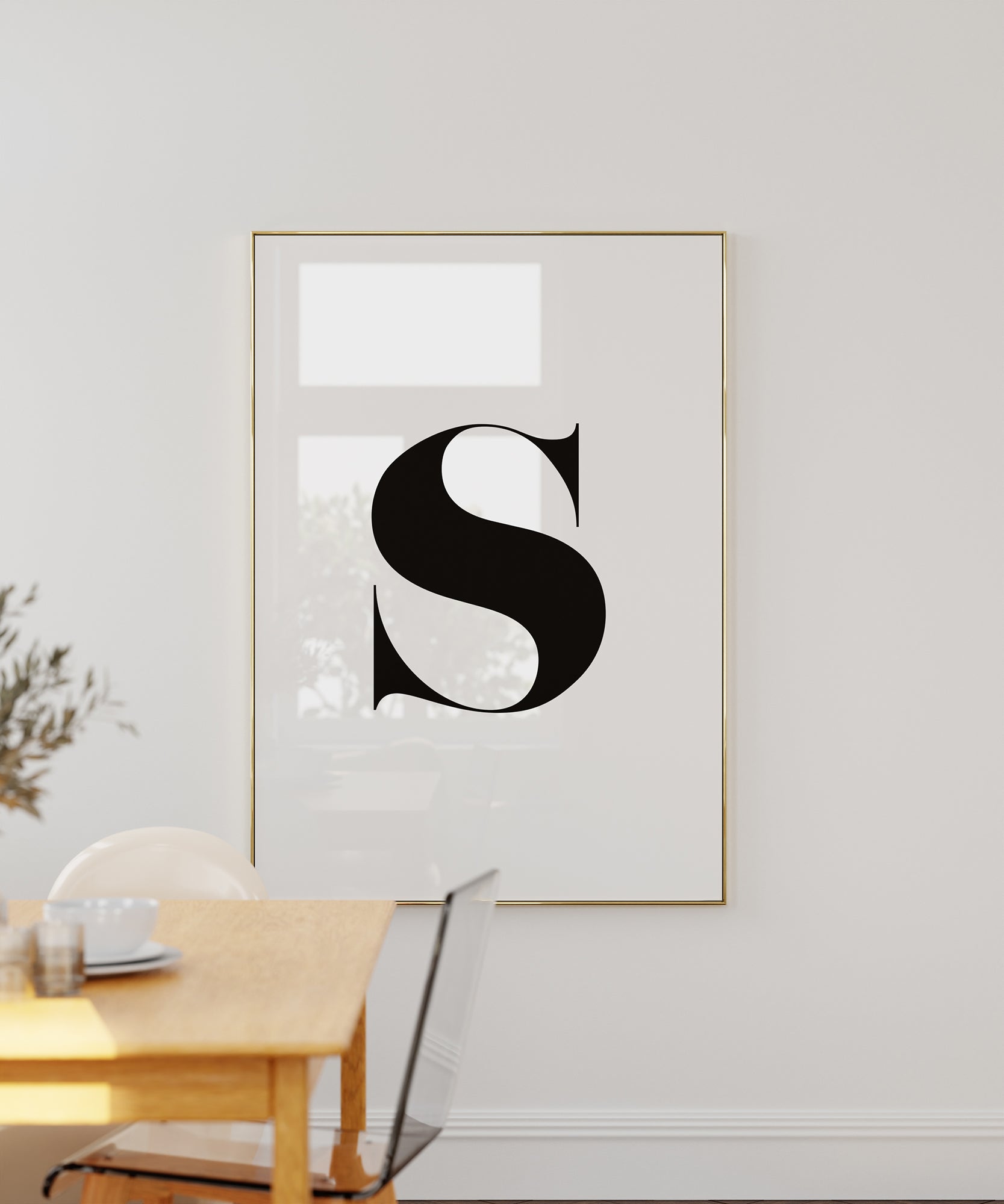 S LETTER B&W
