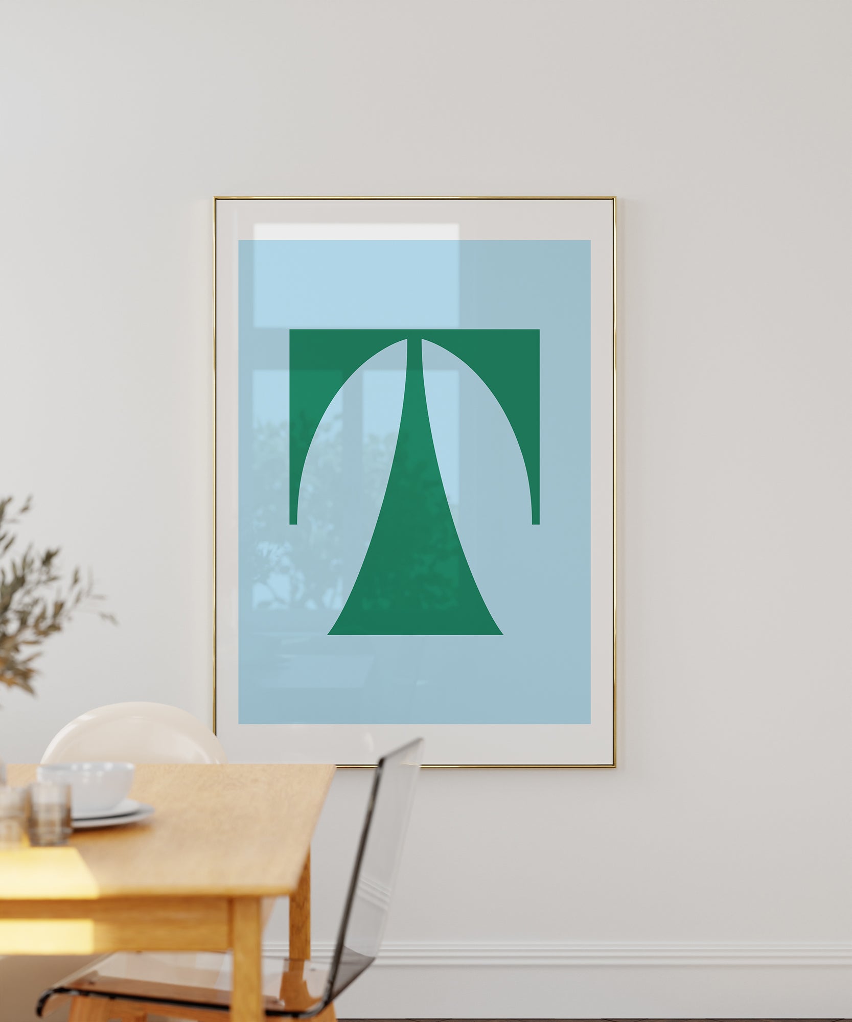 Chic 'T LETTER' initial print, modern wall decor for a personalized aesthetic style.