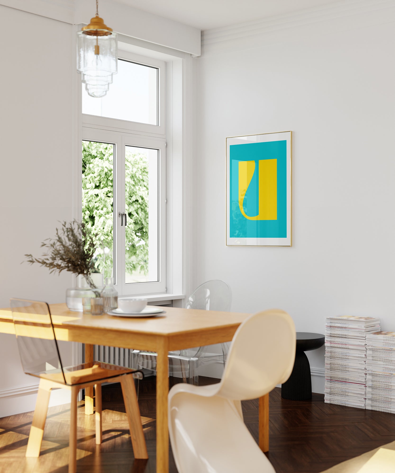 Stylish 'U LETTER' initial print, modern wall art for a personalized aesthetic minimalist design.